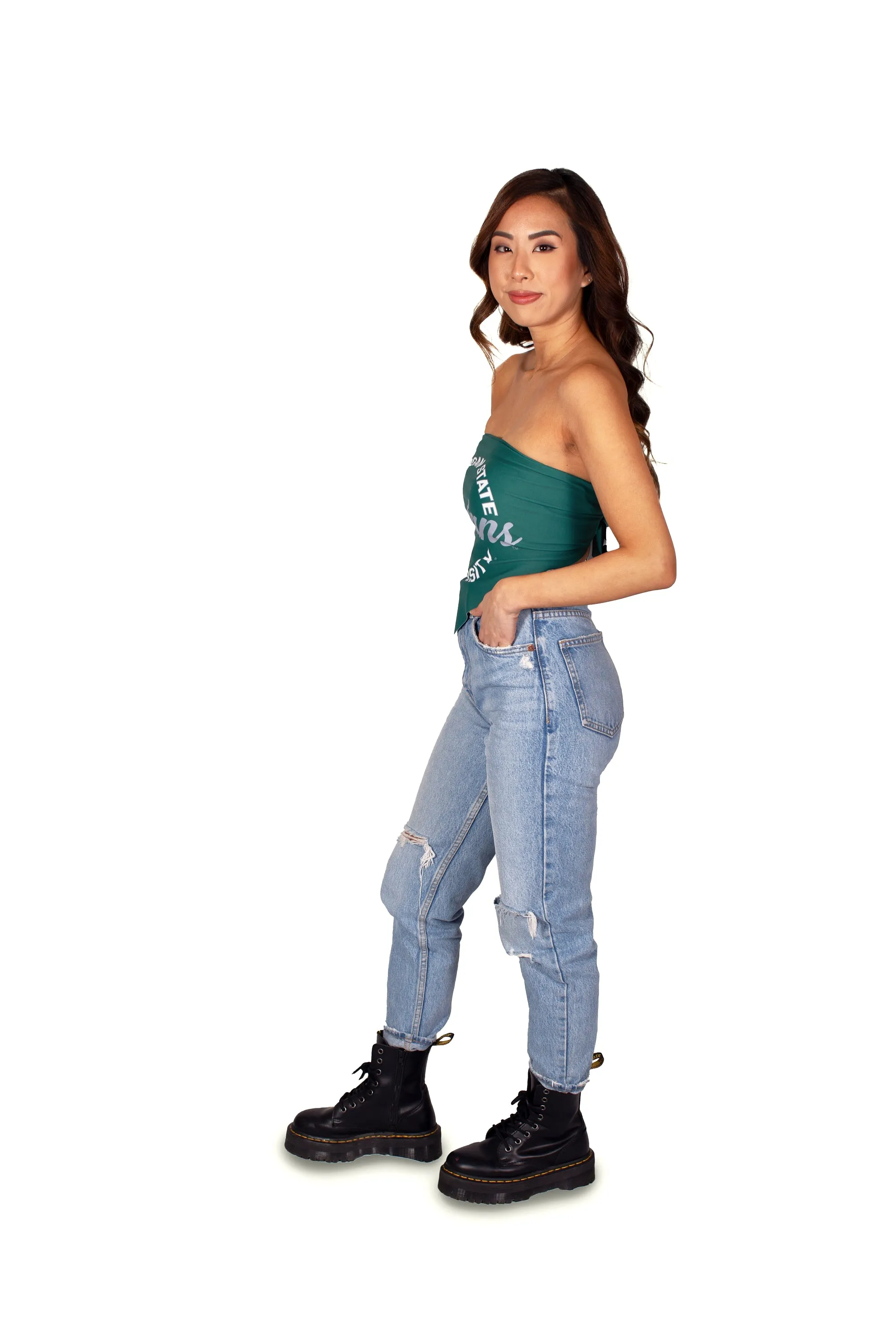 Michigan State Strap Bandana Top