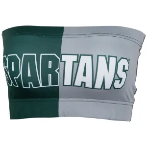 Michigan State Two Tone Bandeau Top