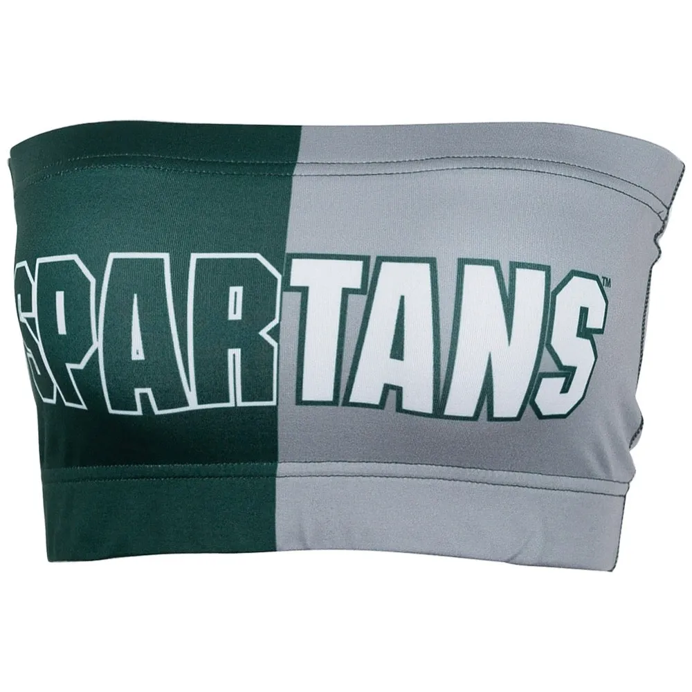 Michigan State Two Tone Bandeau Top