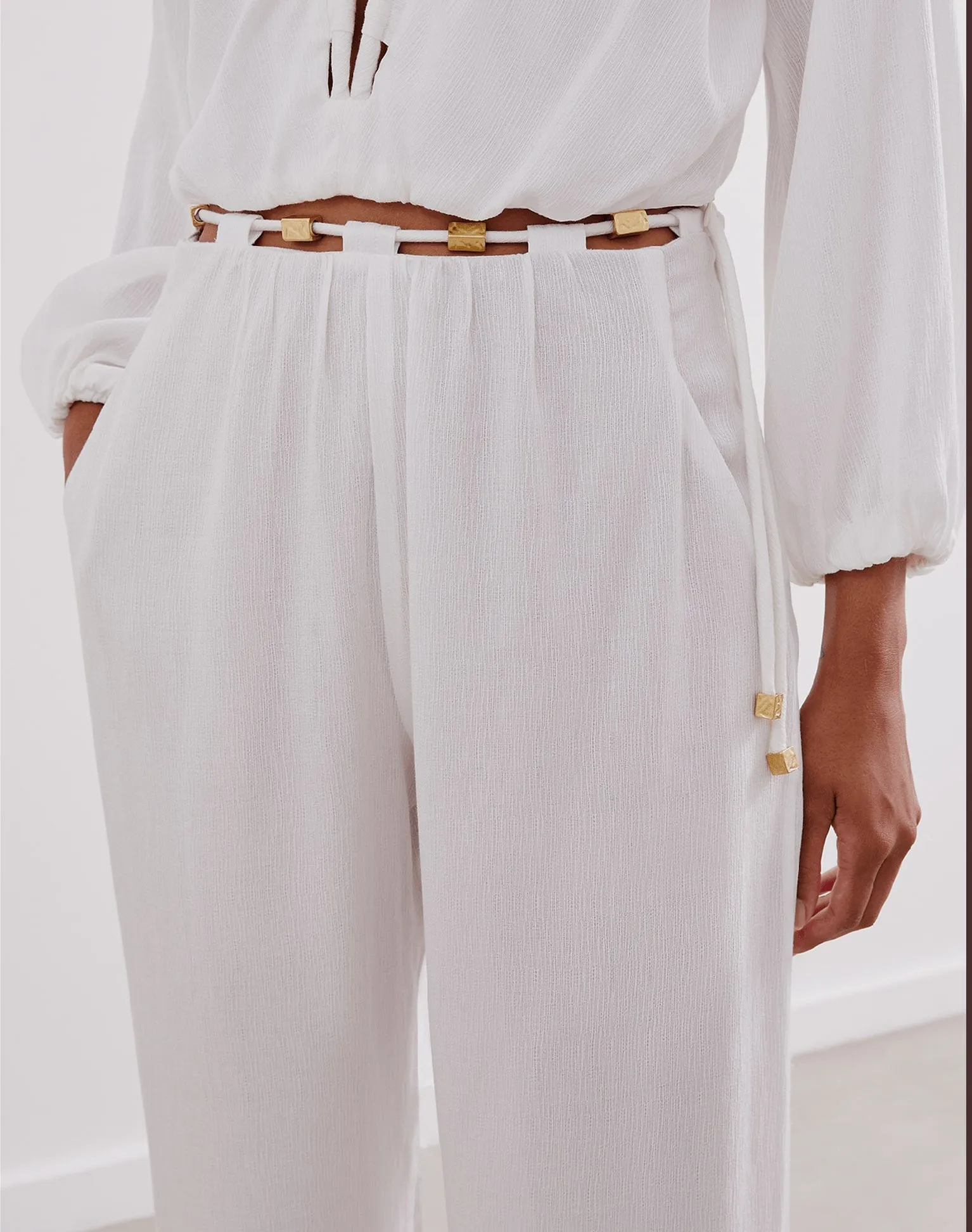 Miko Detail Pants (exchange only) - Off White