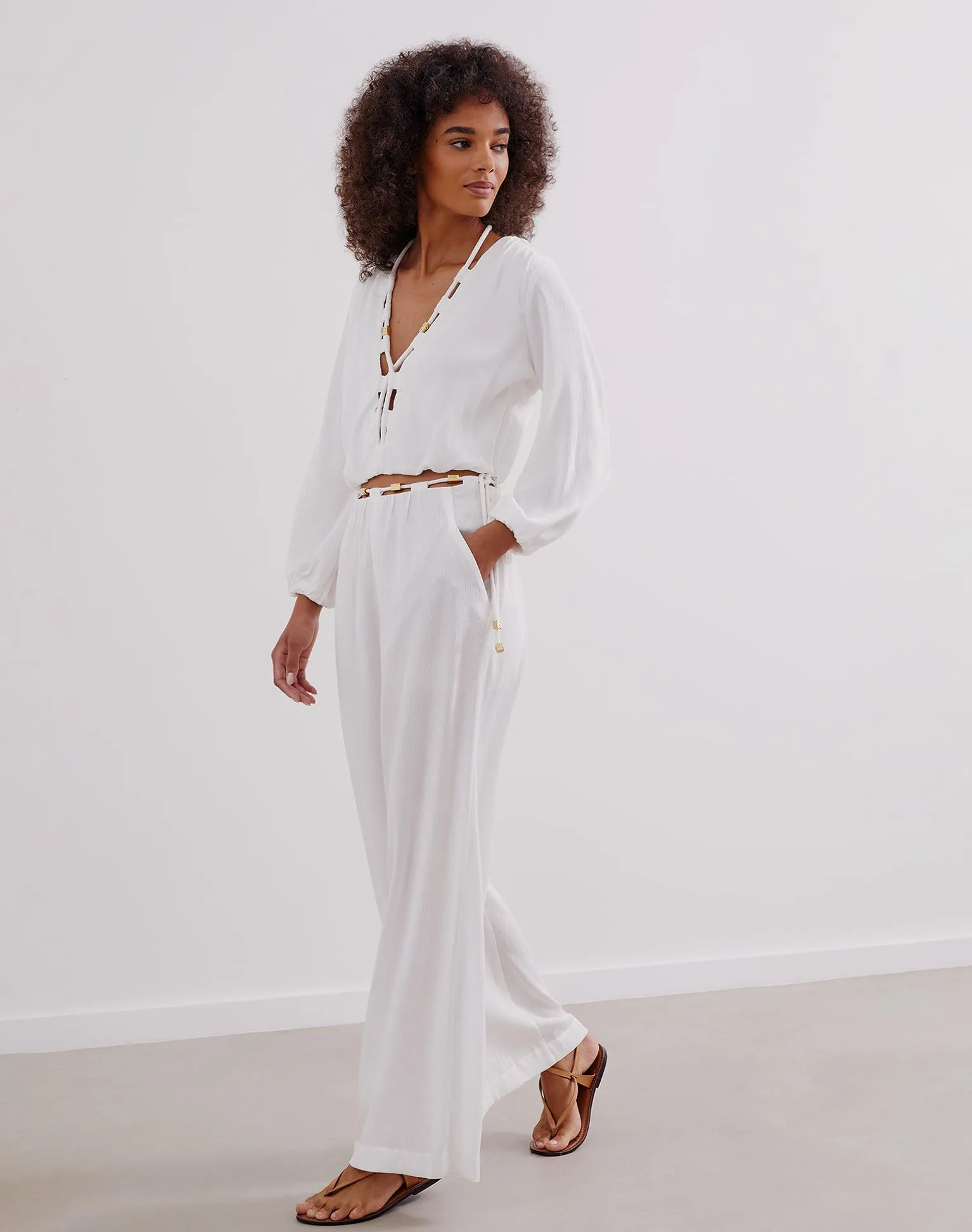 Miko Detail Pants (exchange only) - Off White