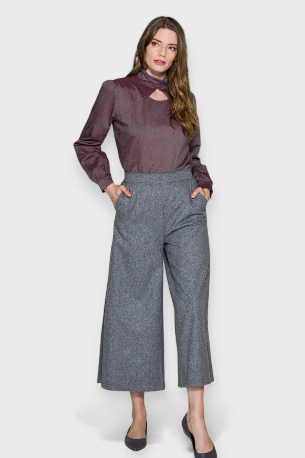 Milan Gray Wide-Leg Pants