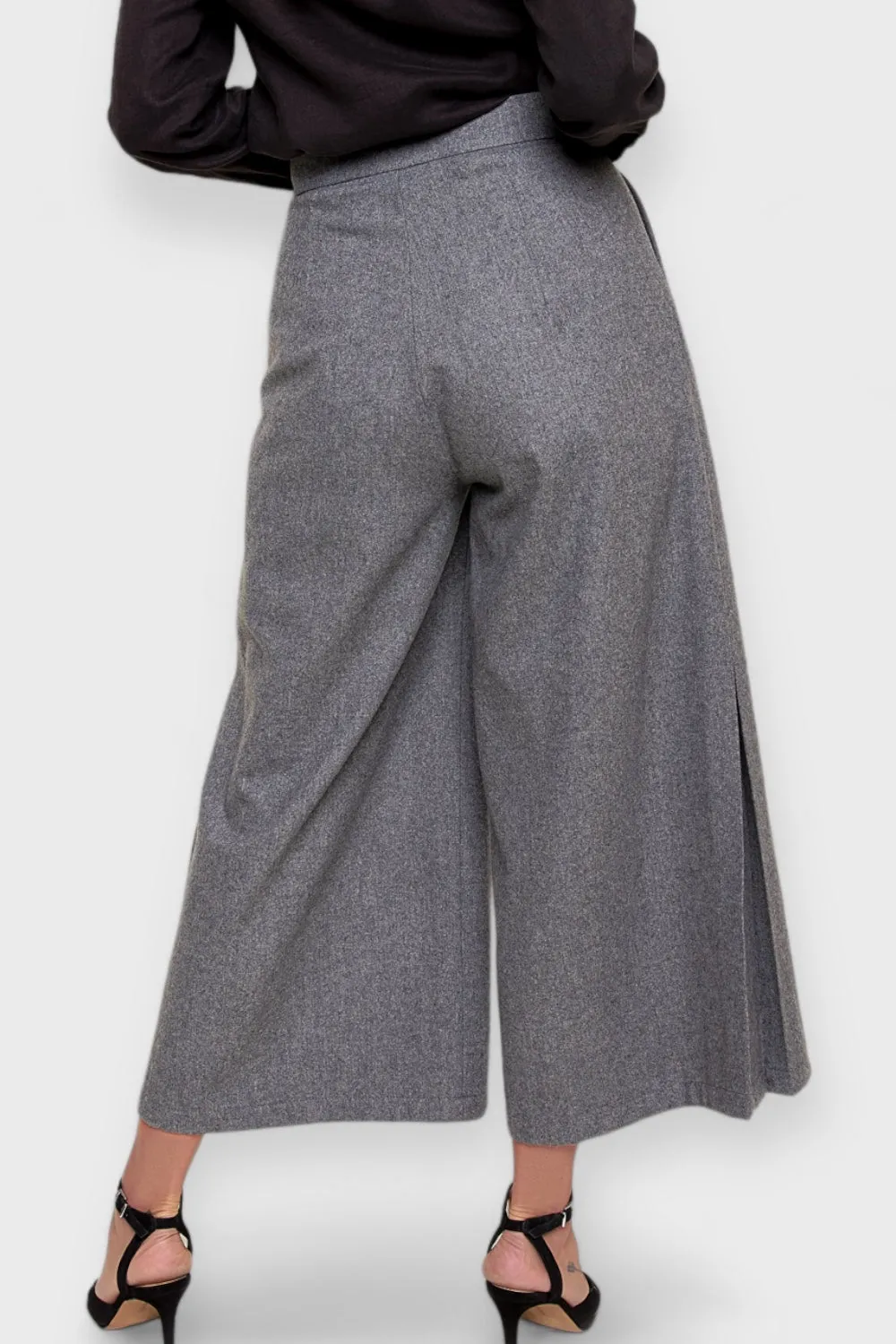 Milan Gray Wide-Leg Pants