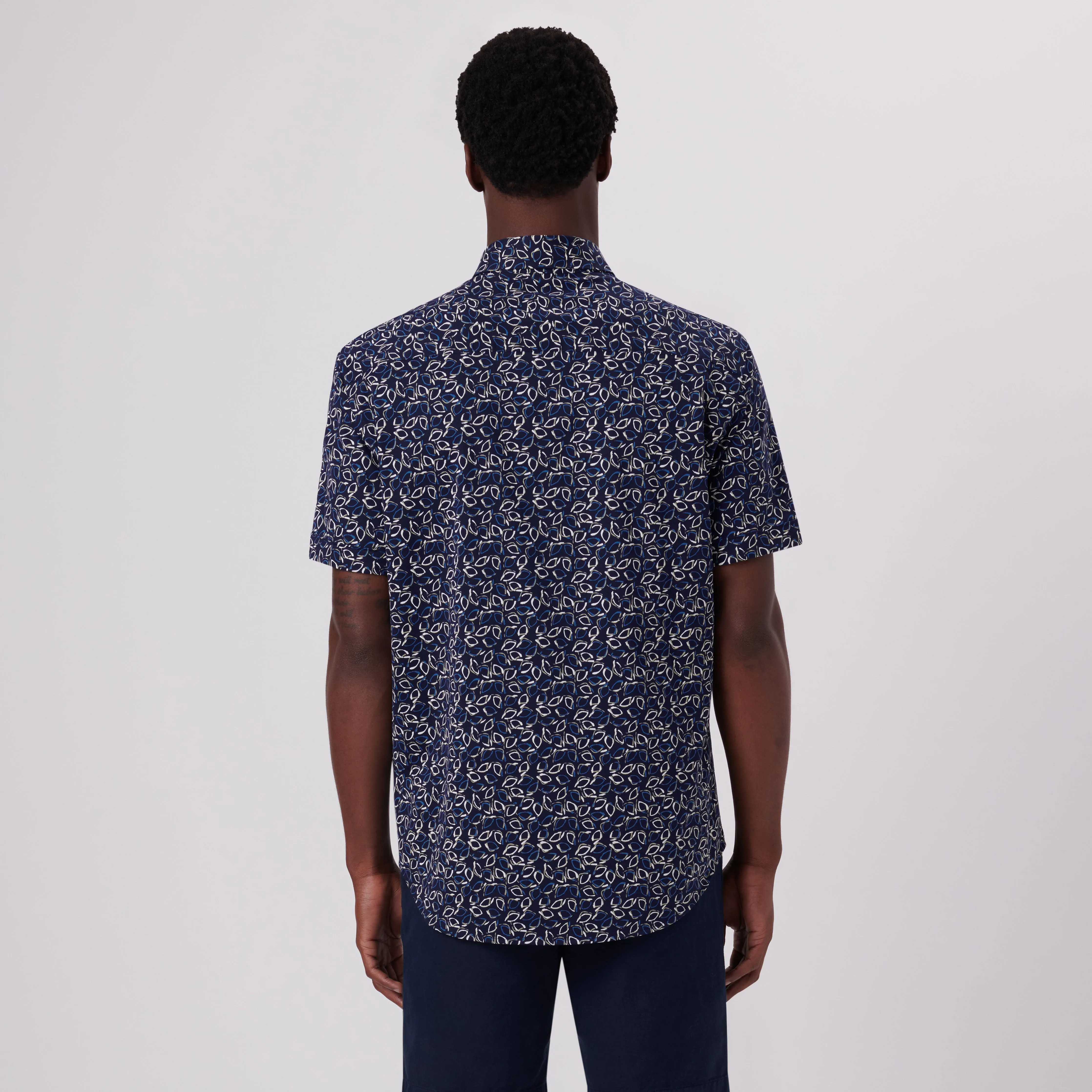 Miles Abstract Print OoohCotton Short Sleeve Shirt
