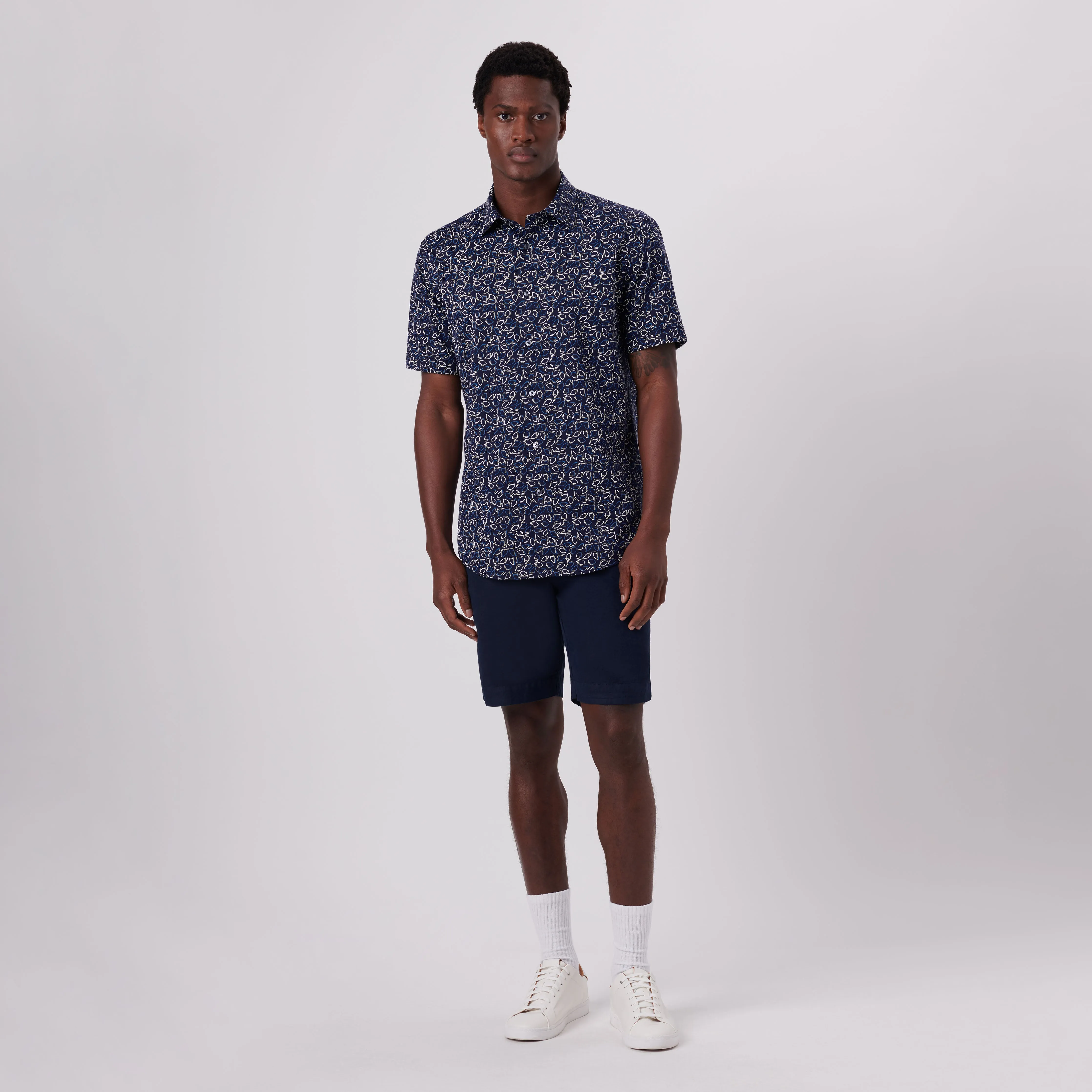 Miles Abstract Print OoohCotton Short Sleeve Shirt