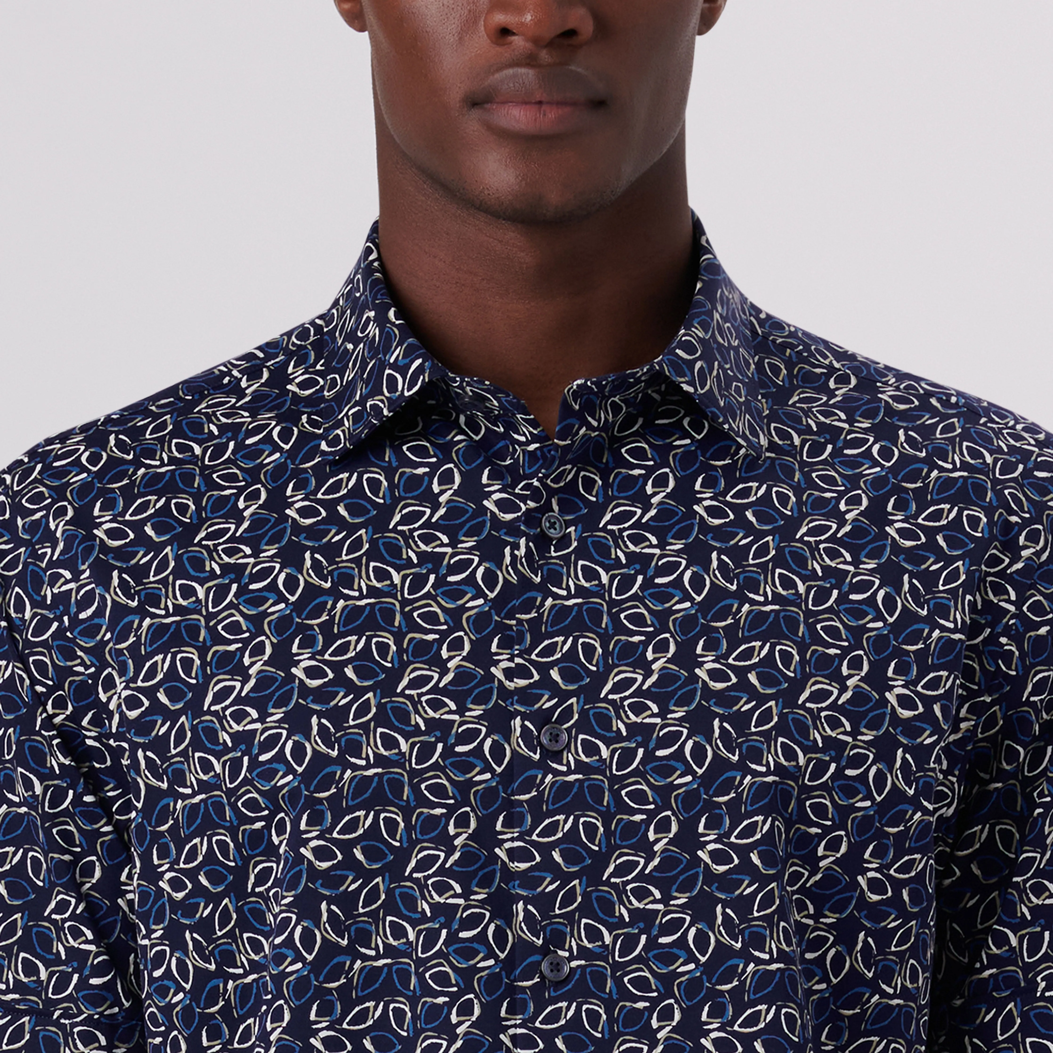 Miles Abstract Print OoohCotton Short Sleeve Shirt