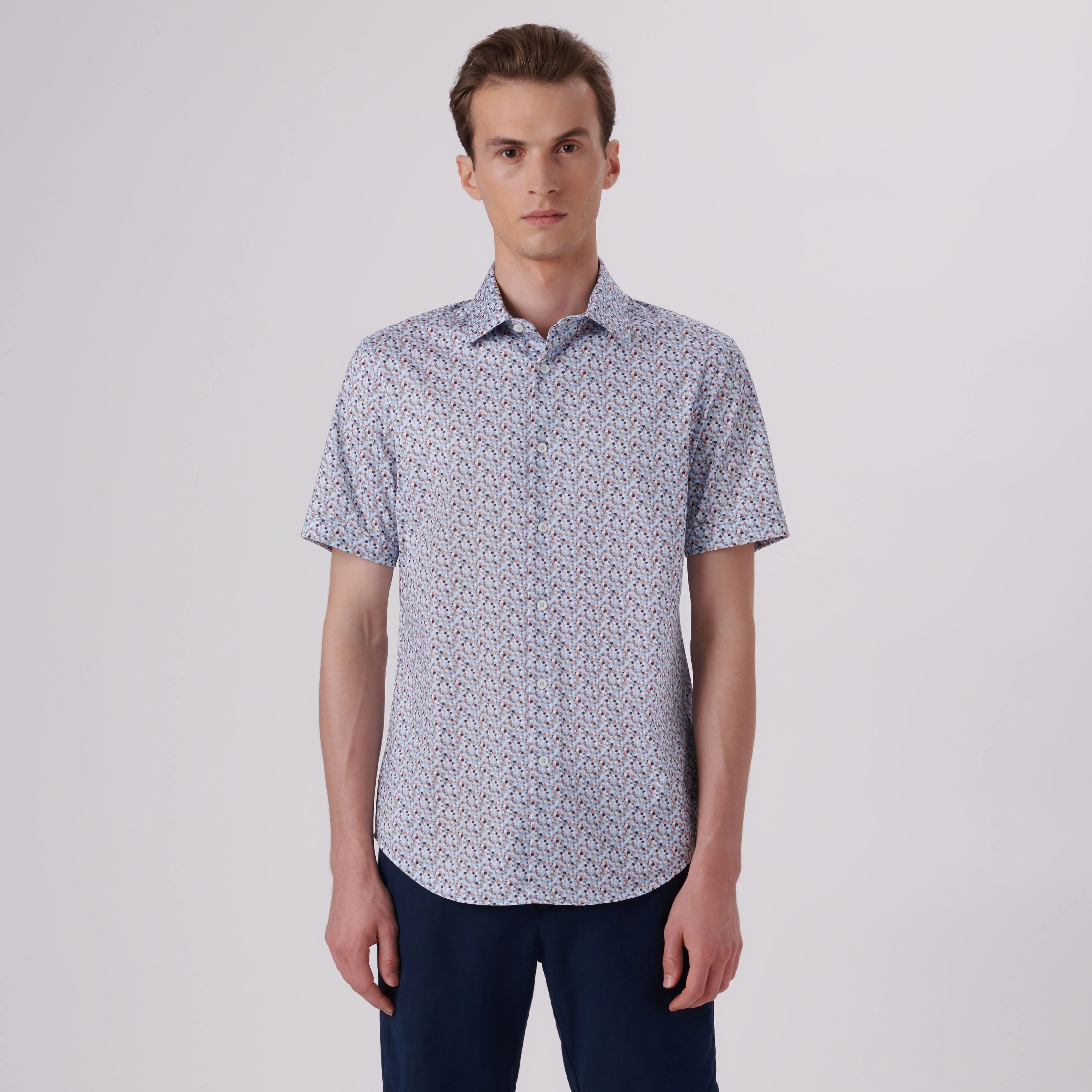Miles Confetti Print OoohCotton Short Sleeve Shirt