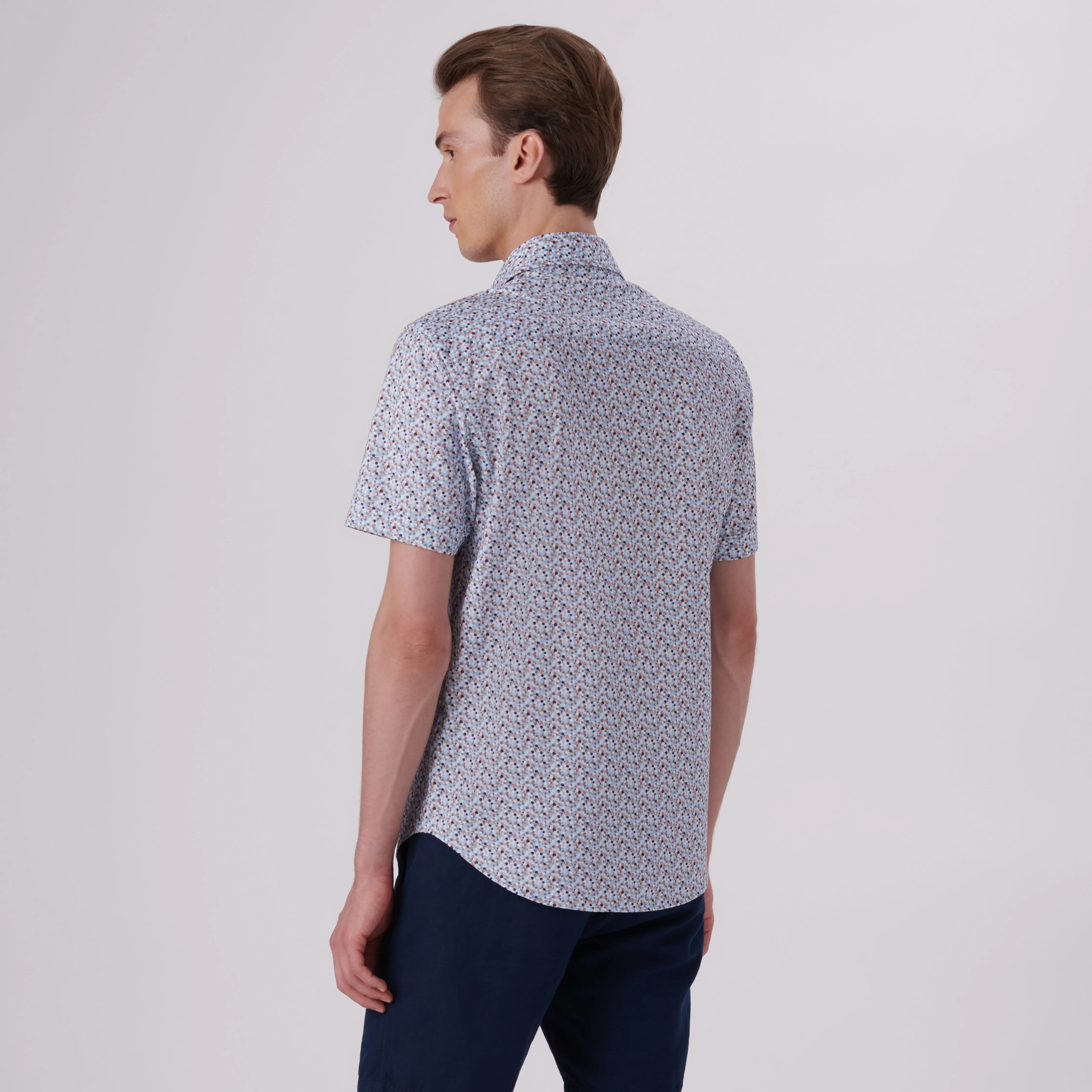 Miles Confetti Print OoohCotton Short Sleeve Shirt