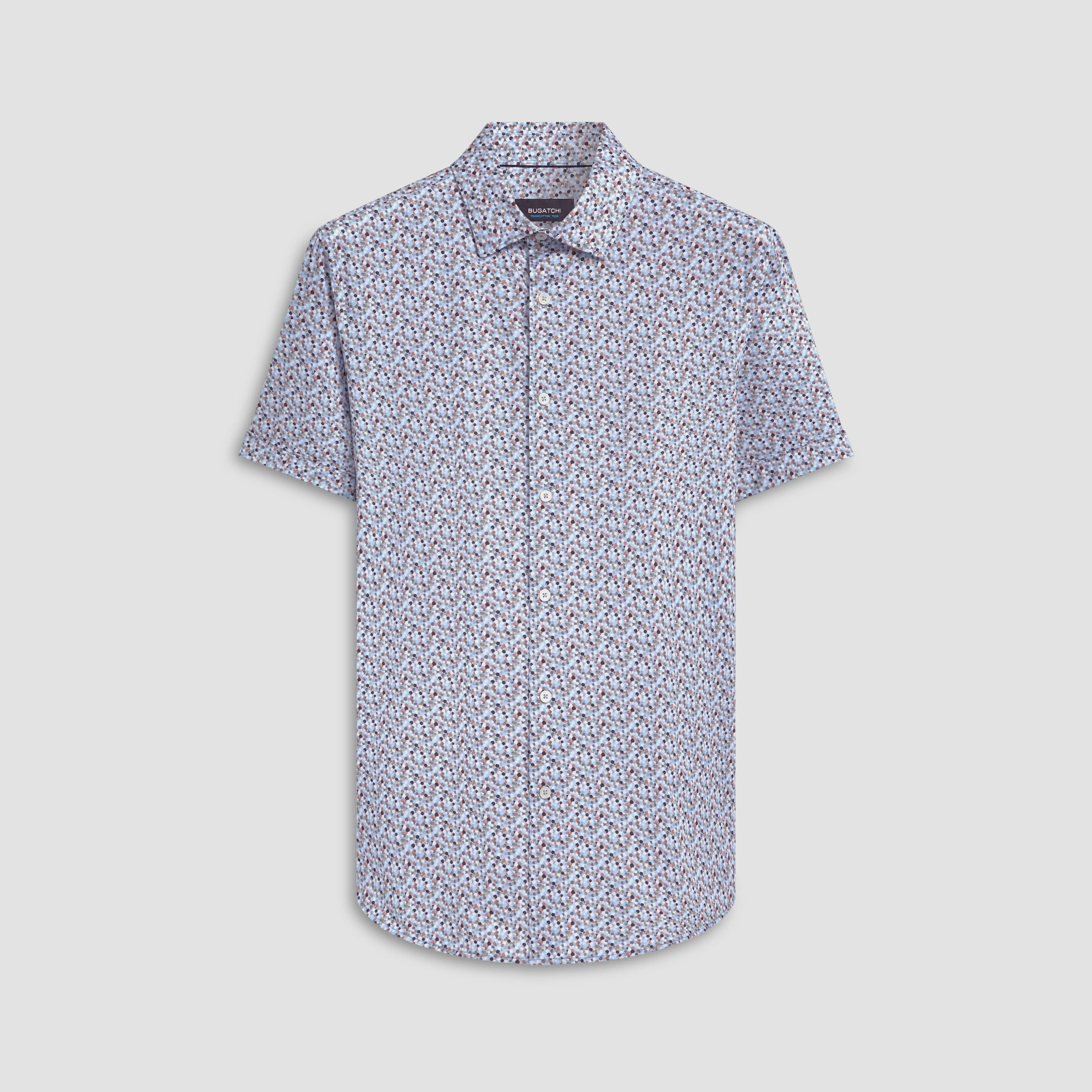 Miles Confetti Print OoohCotton Short Sleeve Shirt