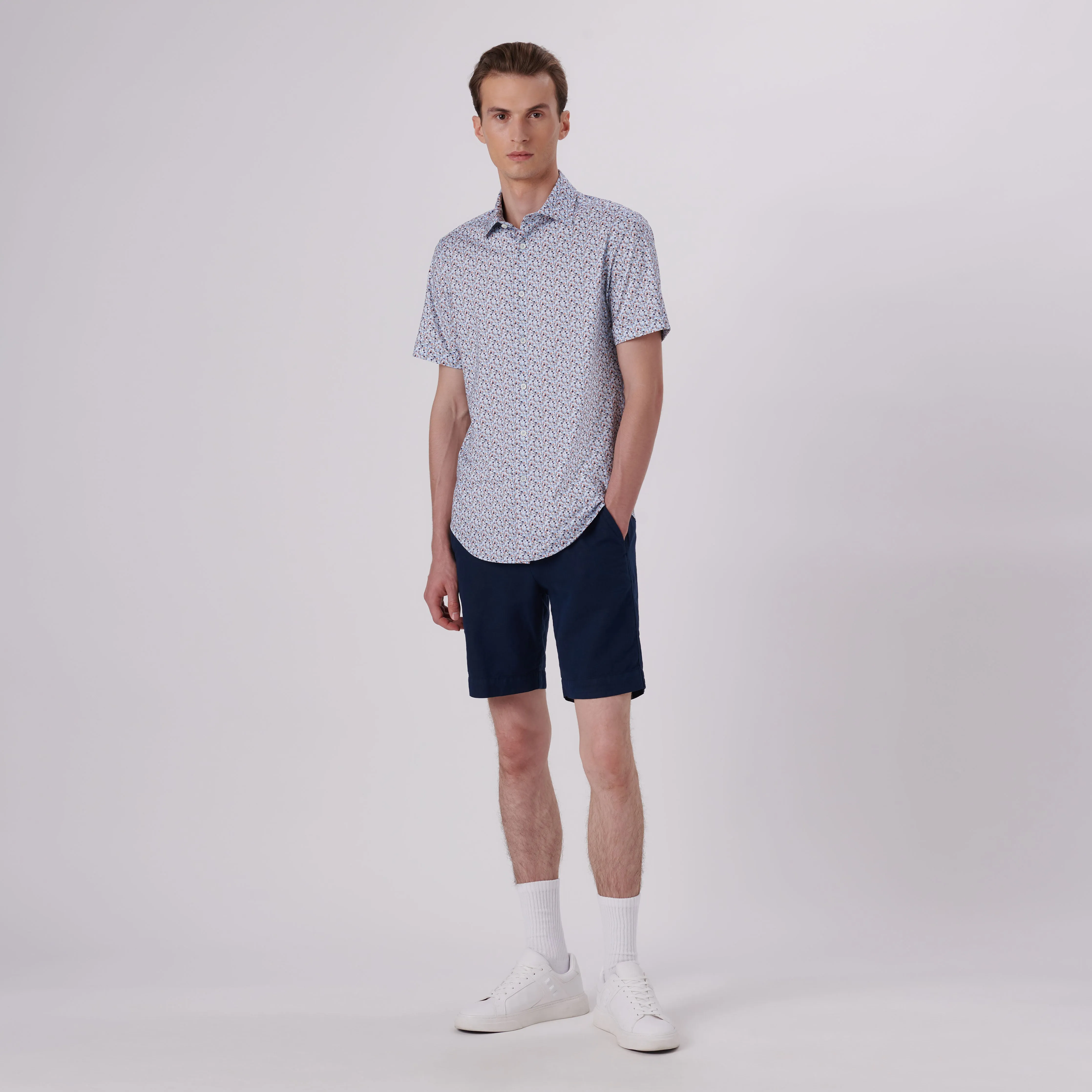 Miles Confetti Print OoohCotton Short Sleeve Shirt