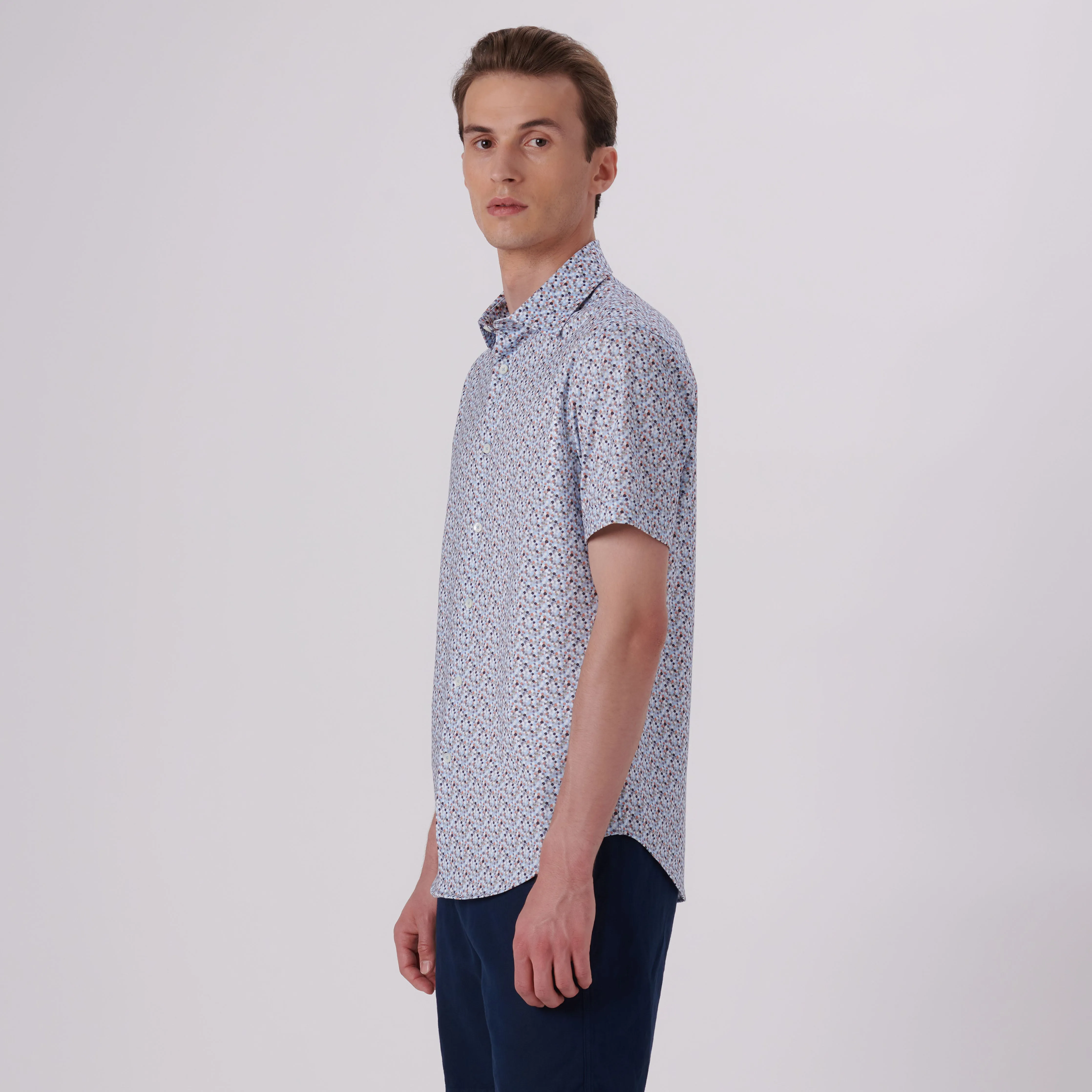 Miles Confetti Print OoohCotton Short Sleeve Shirt