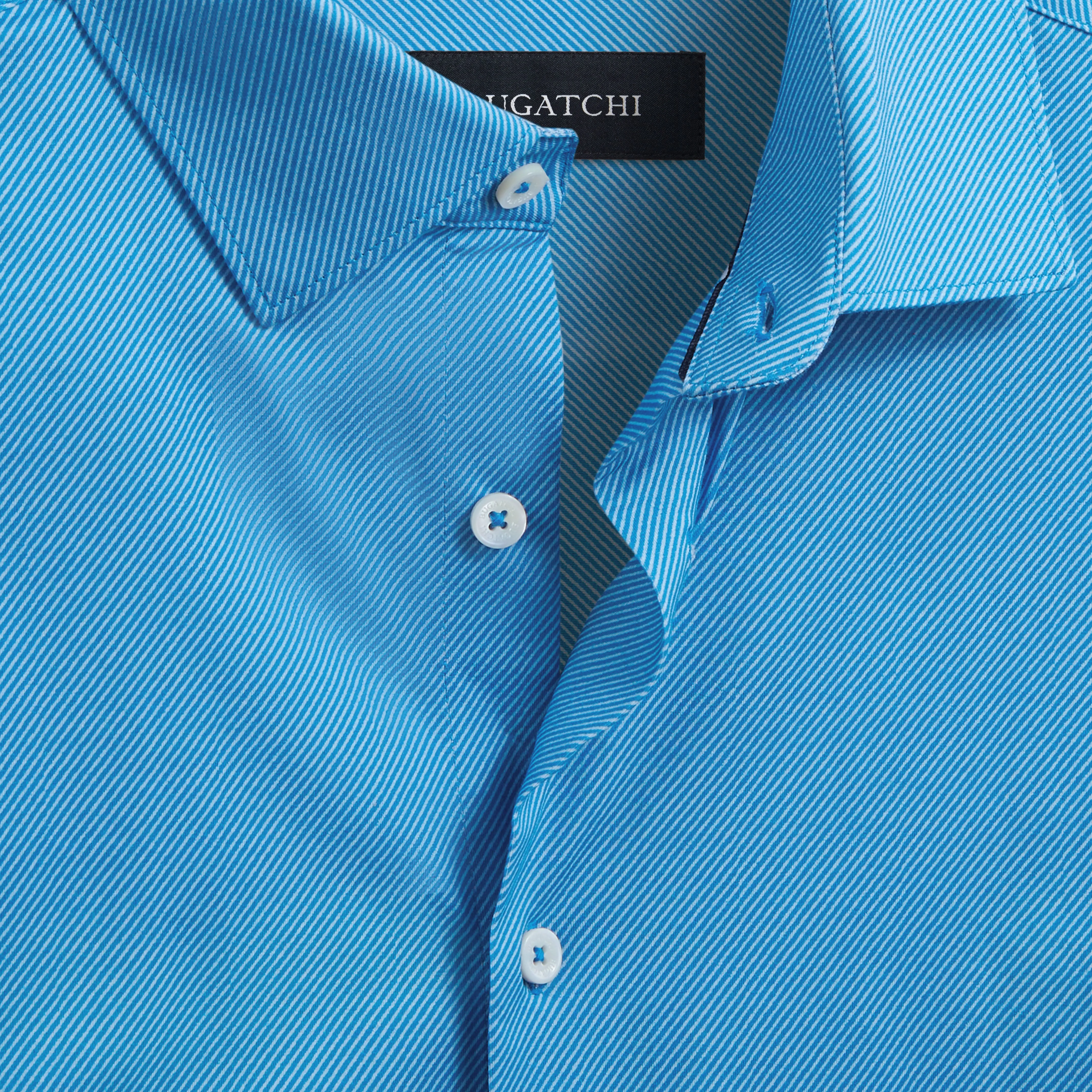 Miles Diagonal Pin Stripe OoohCotton Short Sleeve Shirt