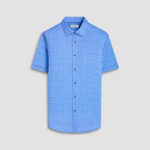 Miles Feather Print OoohCotton Short-Sleeve Shirt