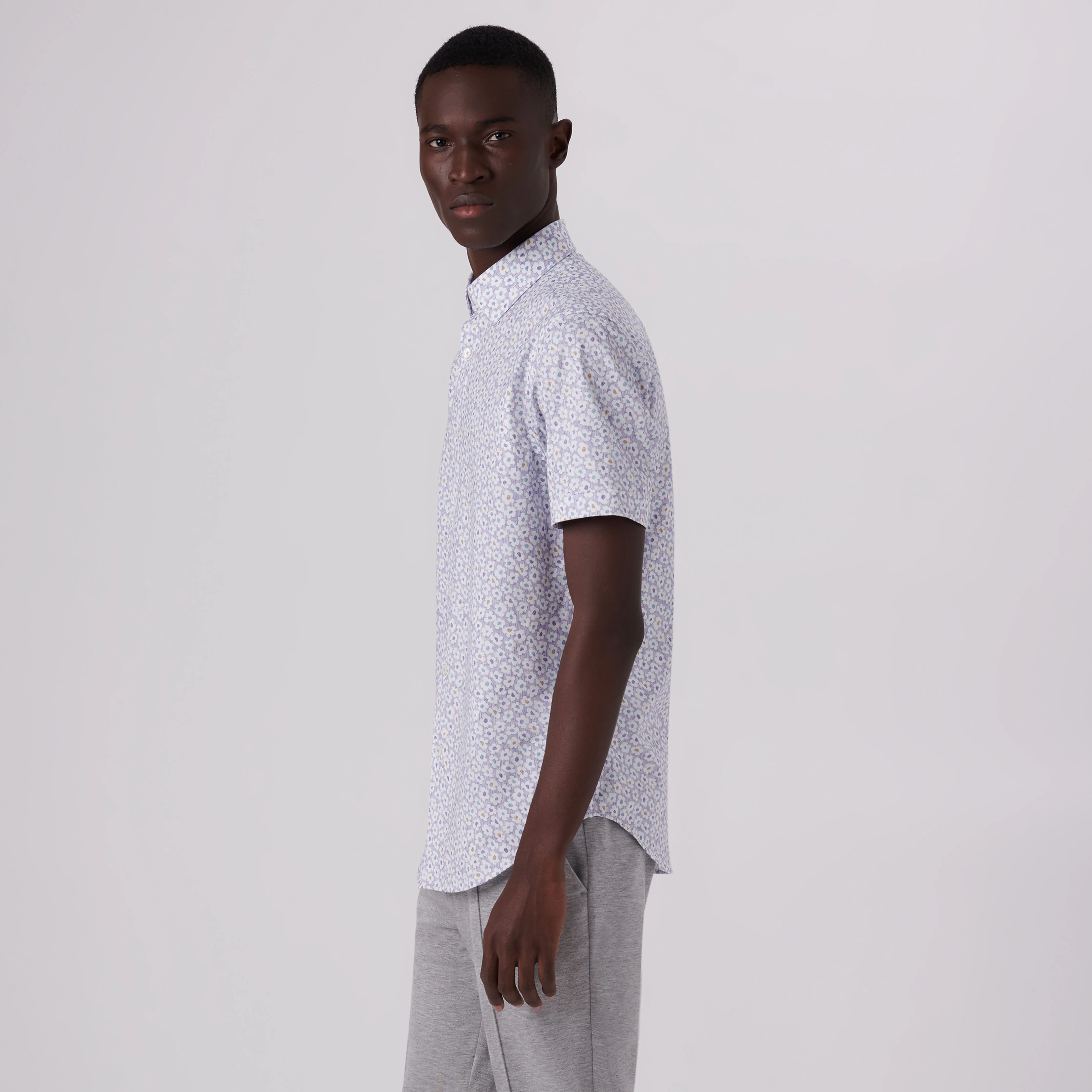 Miles Floral Print OoohCotton Short Sleeve Shirt