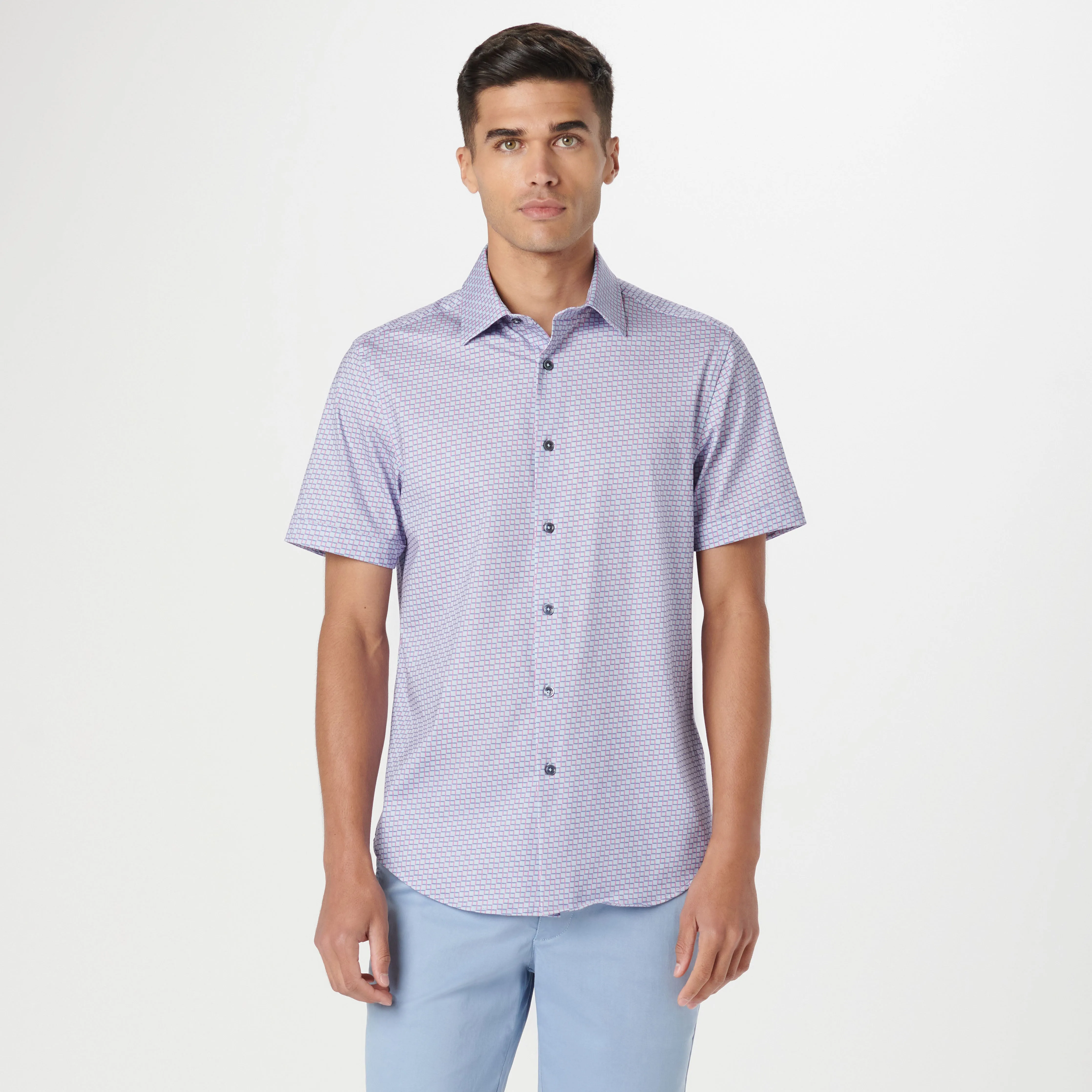 Miles Geometric OoohCotton Short Sleeve Shirt