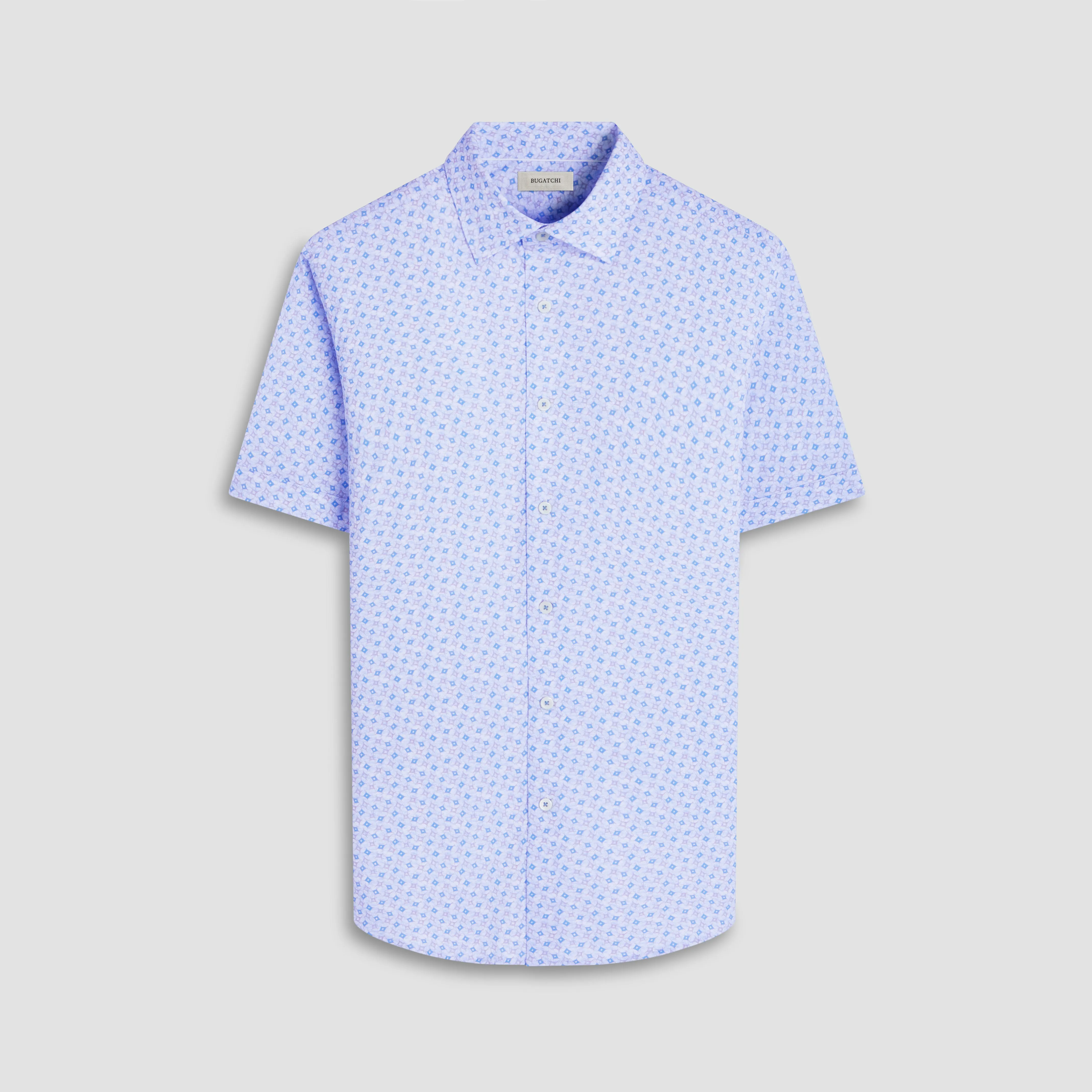 Miles Geometric OoohCotton Short-Sleeve Shirt