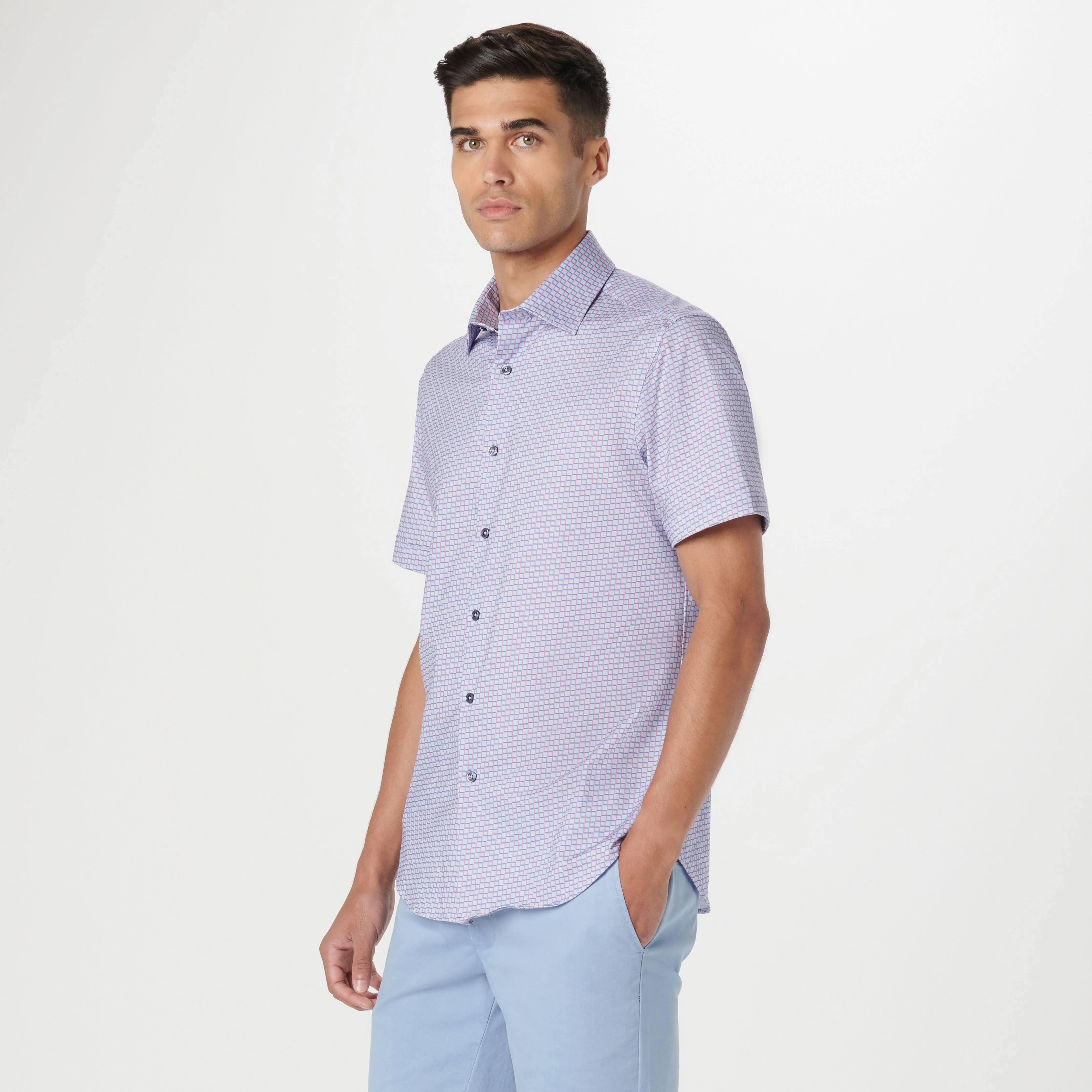 Miles Geometric OoohCotton Short Sleeve Shirt