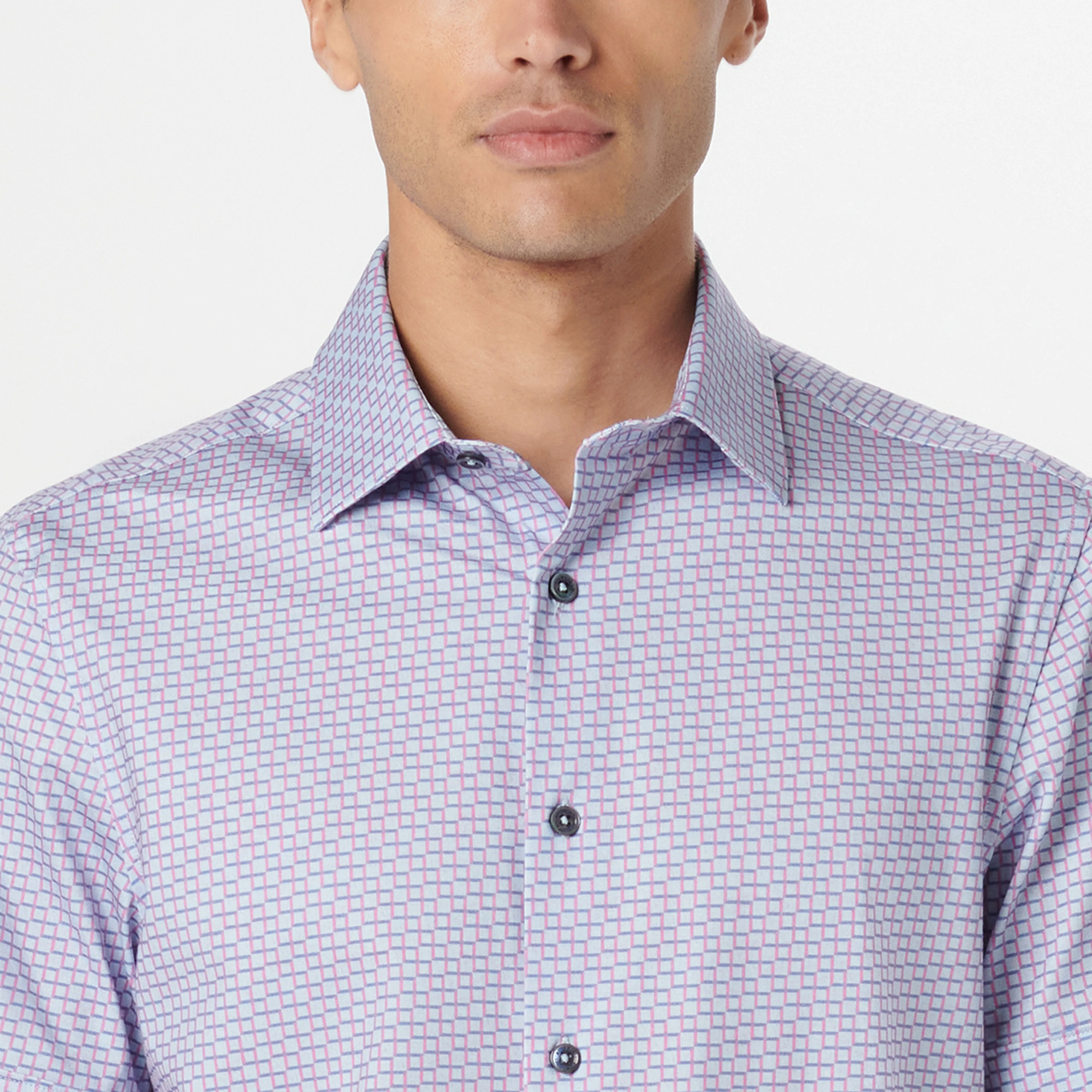 Miles Geometric OoohCotton Short Sleeve Shirt