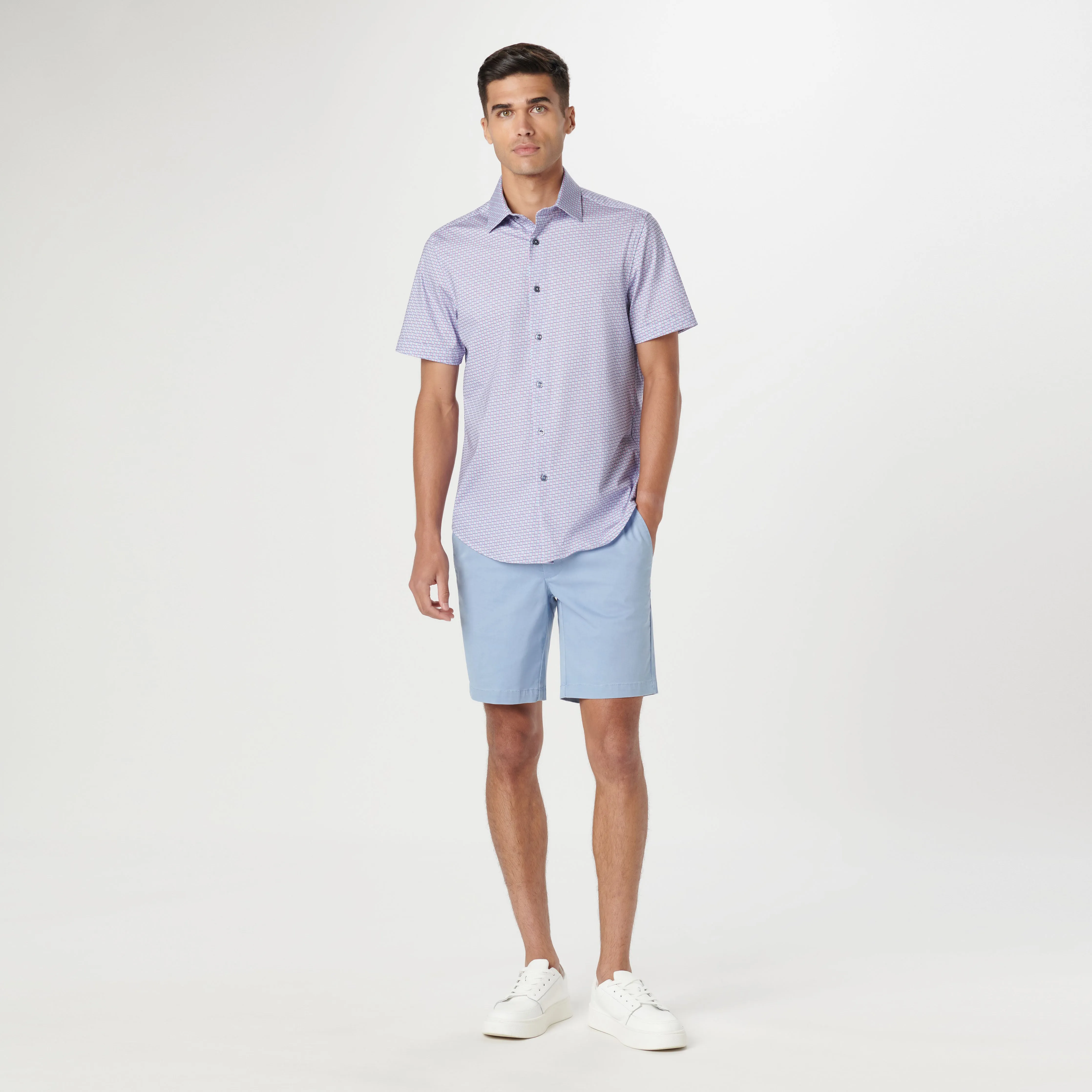 Miles Geometric OoohCotton Short Sleeve Shirt