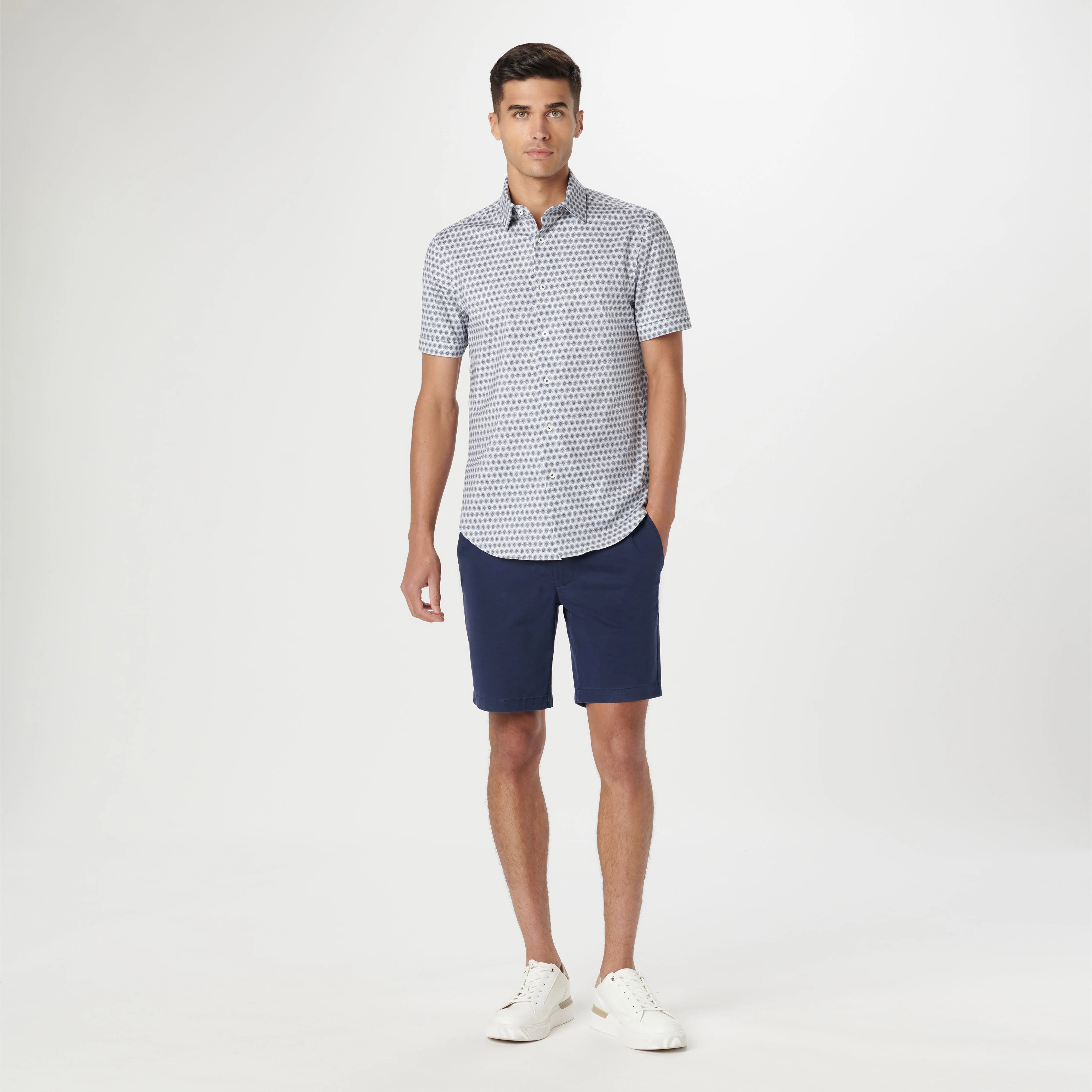 Miles Geometric OoohCotton Short Sleeve Shirt