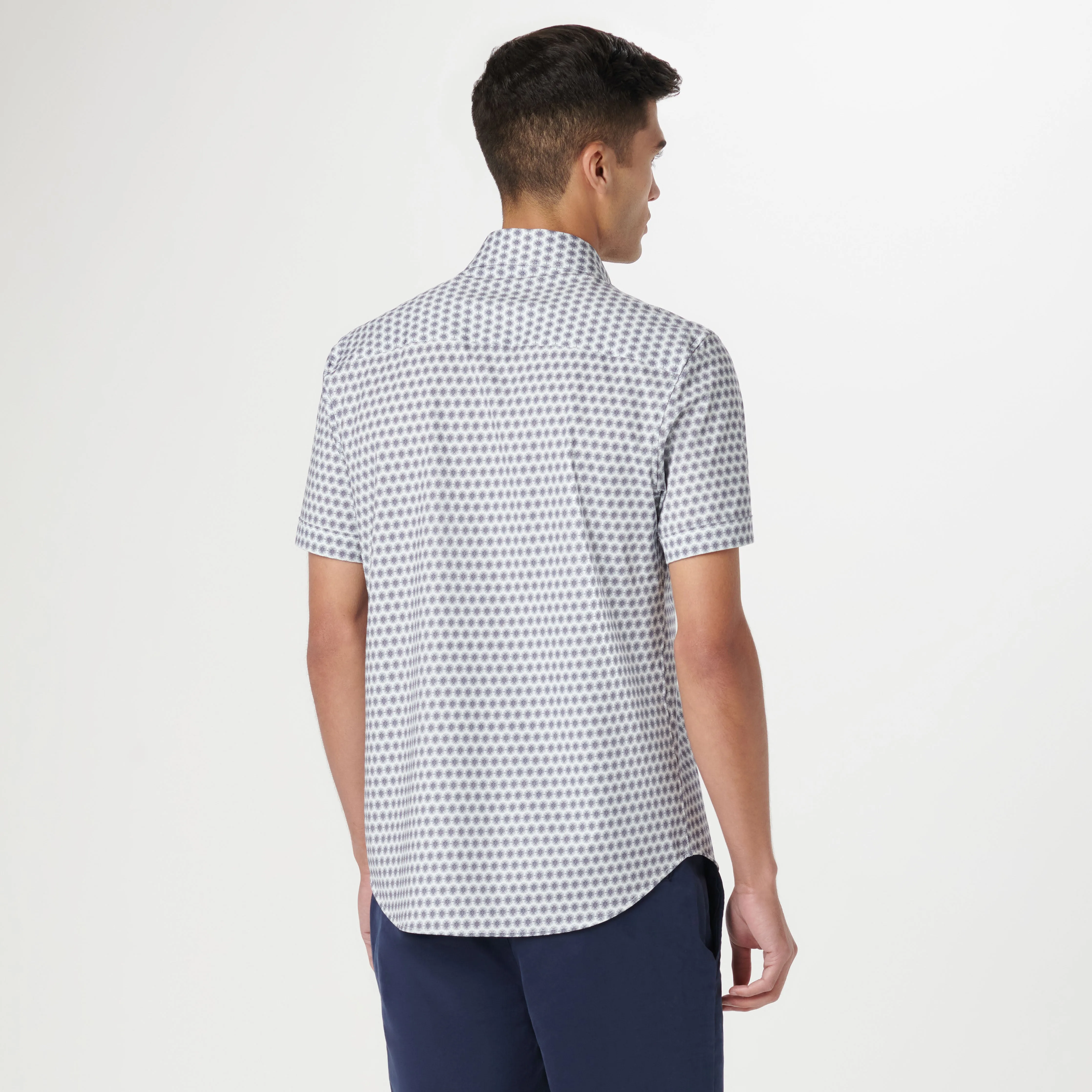 Miles Geometric OoohCotton Short Sleeve Shirt