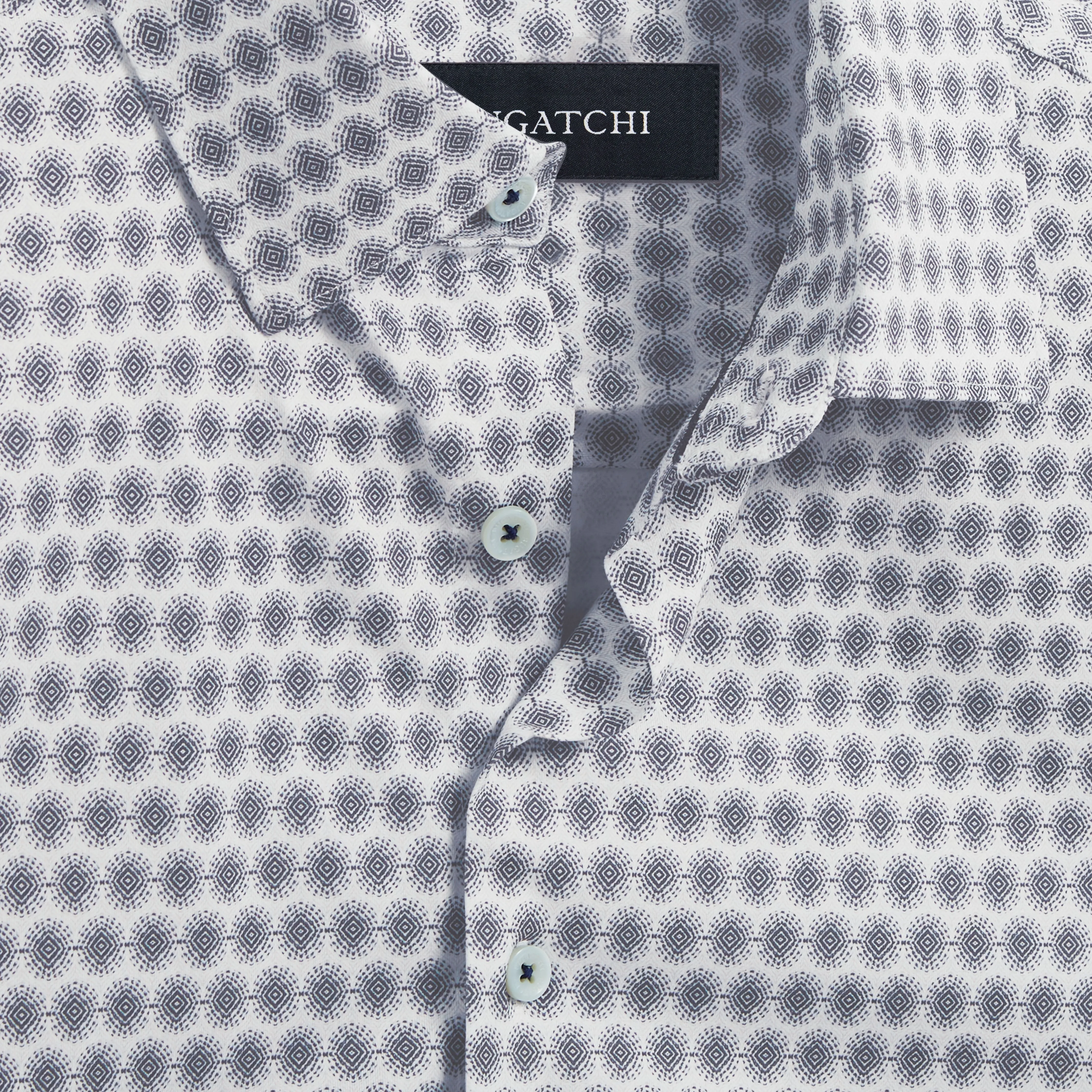 Miles Geometric OoohCotton Short Sleeve Shirt