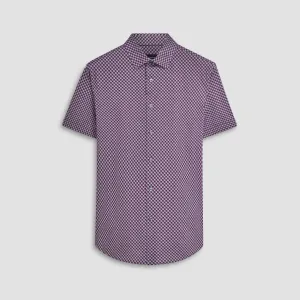 MILES Geometric Print OoohCotton Short Sleeve Shirt