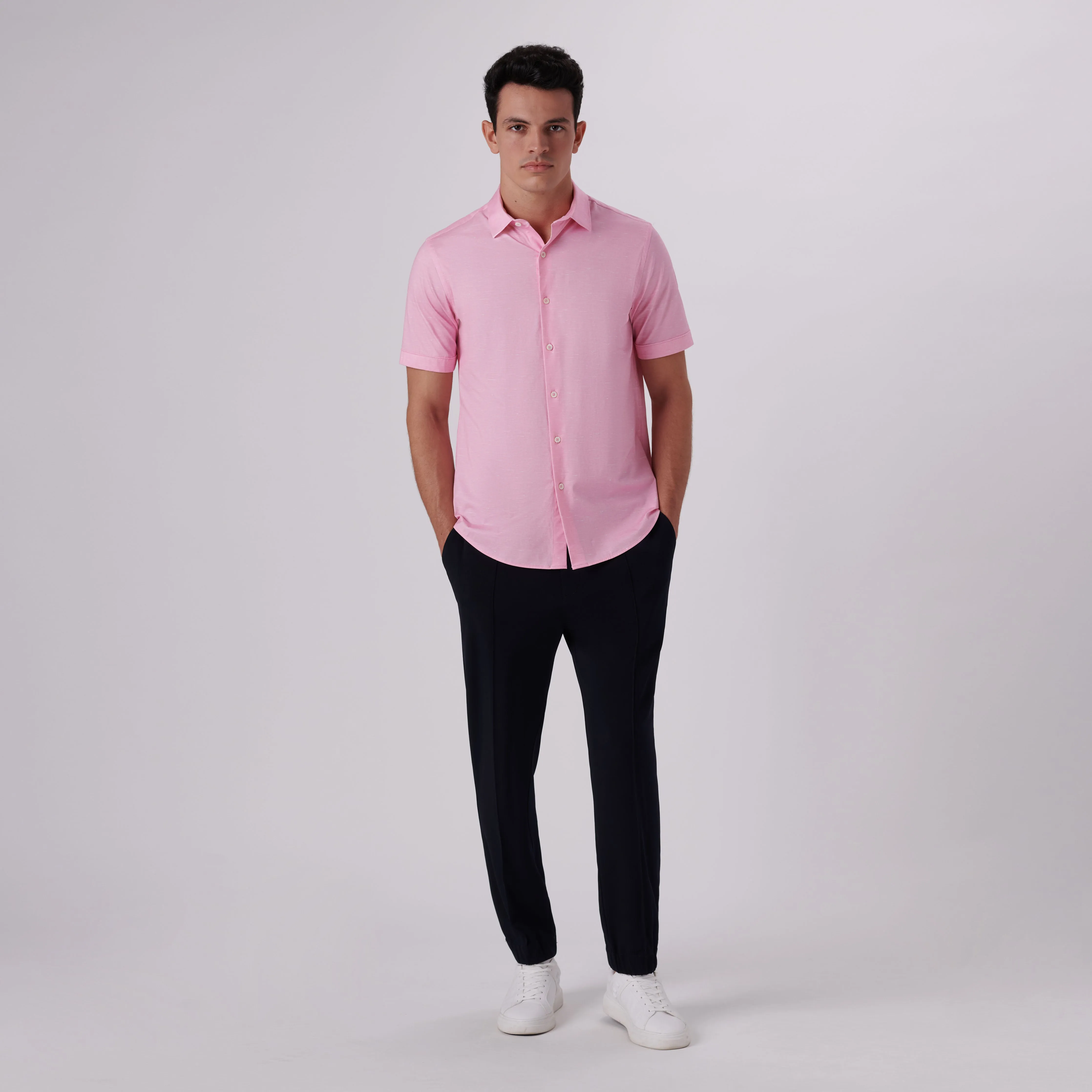 Miles Heather Print OoohCotton Short Sleeve Shirt