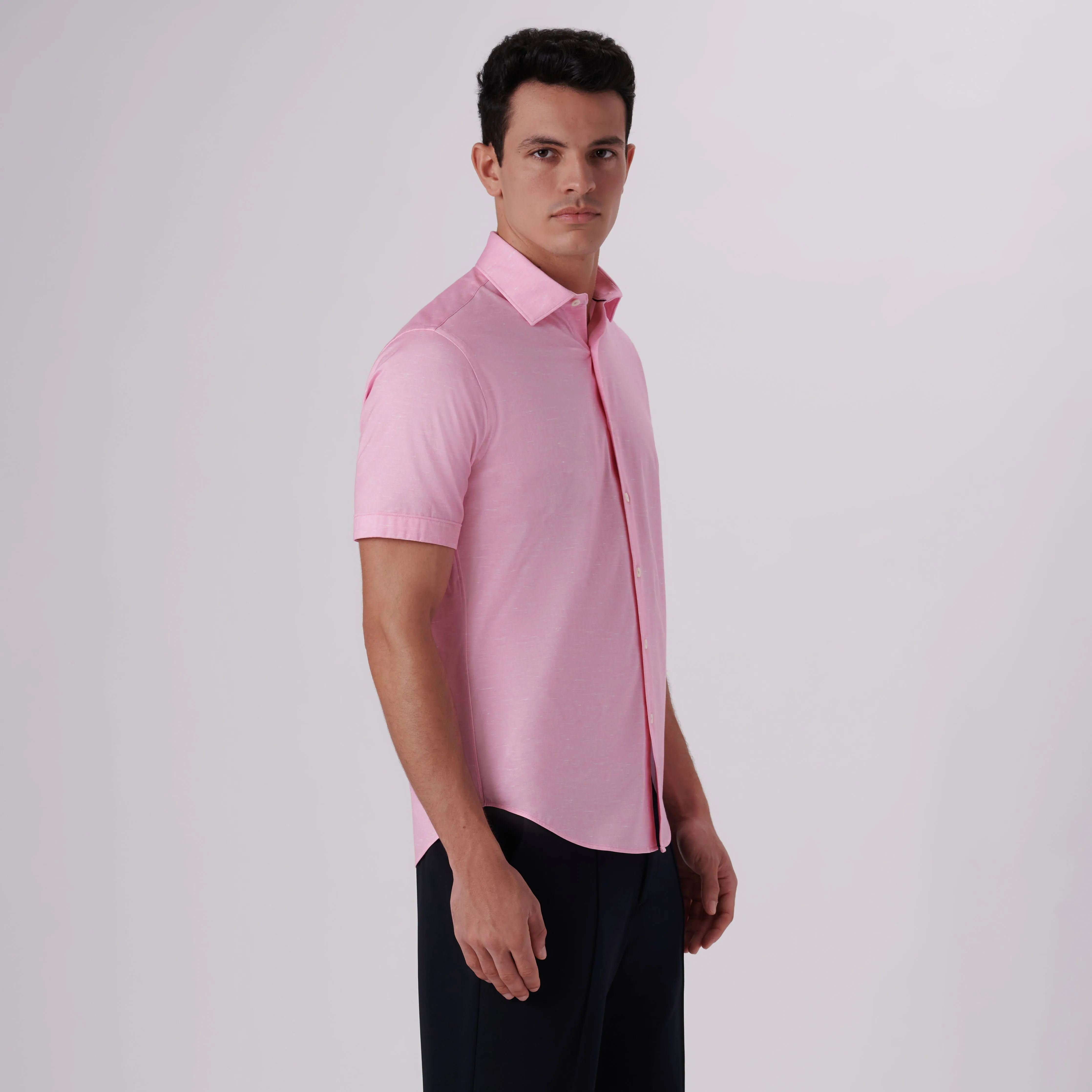 Miles Heather Print OoohCotton Short Sleeve Shirt