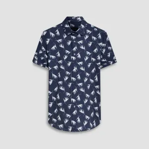 Miles Leaf Print OoohCotton Short Sleeve Shirt