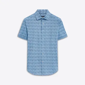 MILES Leaf Print OoohCotton Short Sleeve Shirt