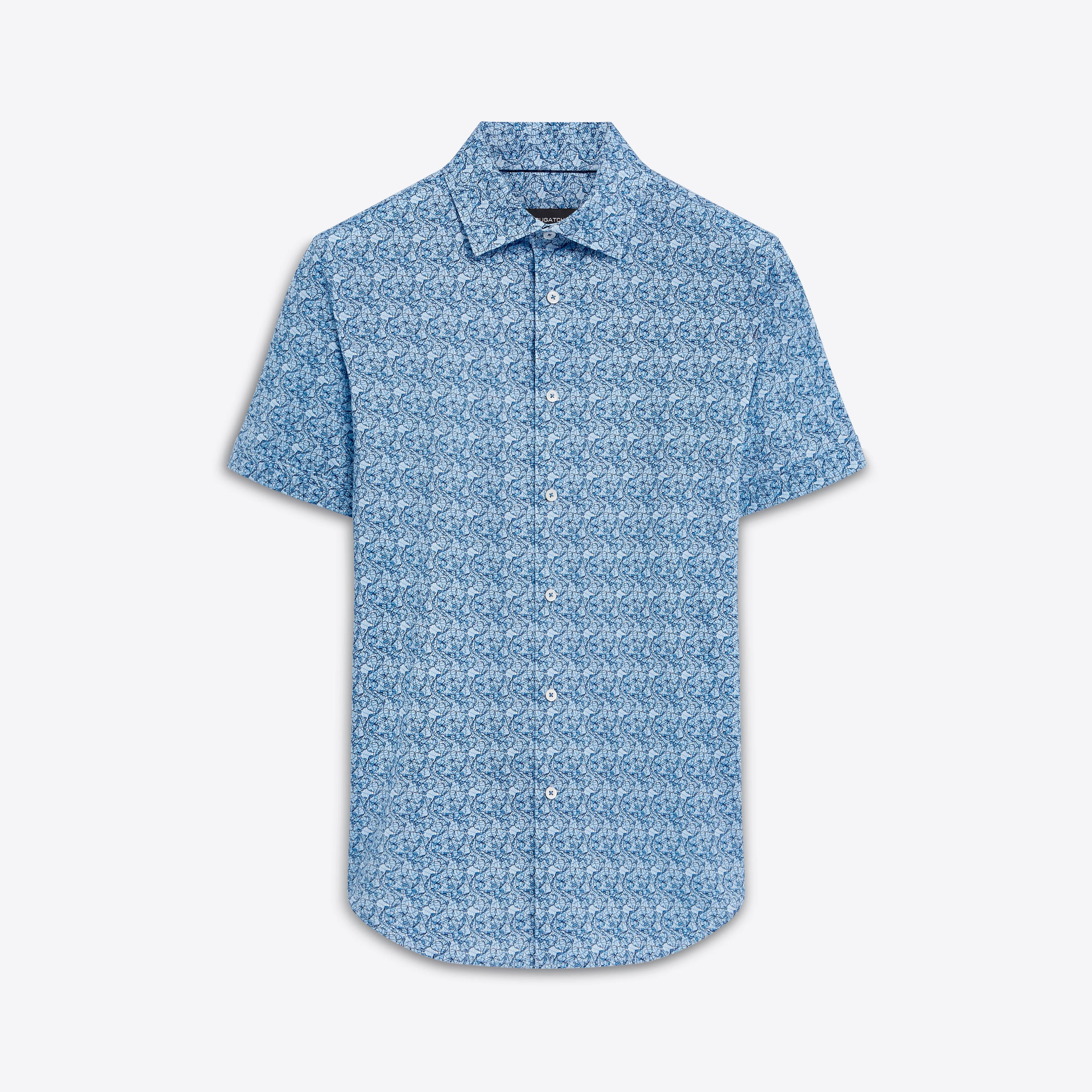 MILES Leaf Print OoohCotton Short Sleeve Shirt