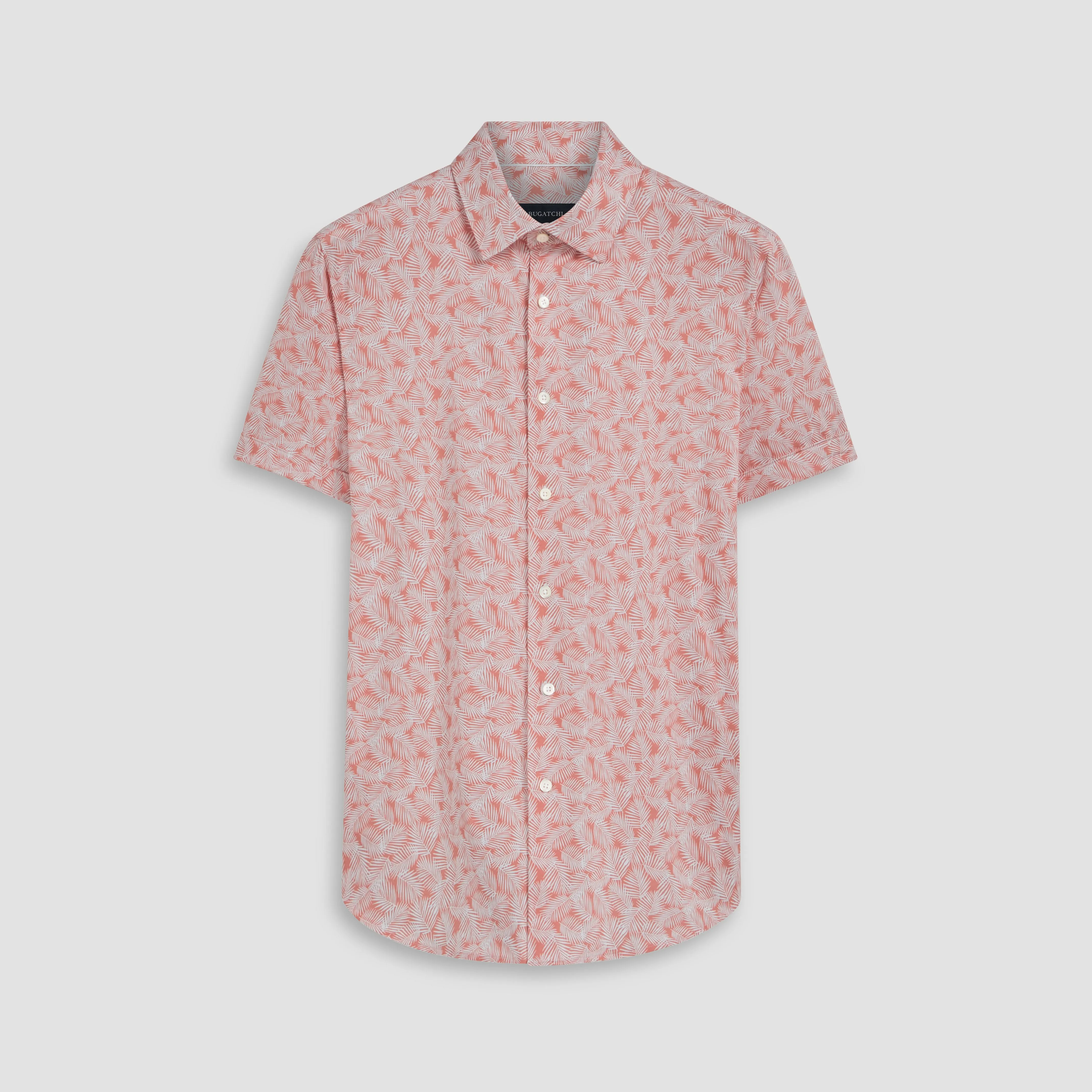 Miles Leaf Print OoohCotton Short Sleeve Shirt