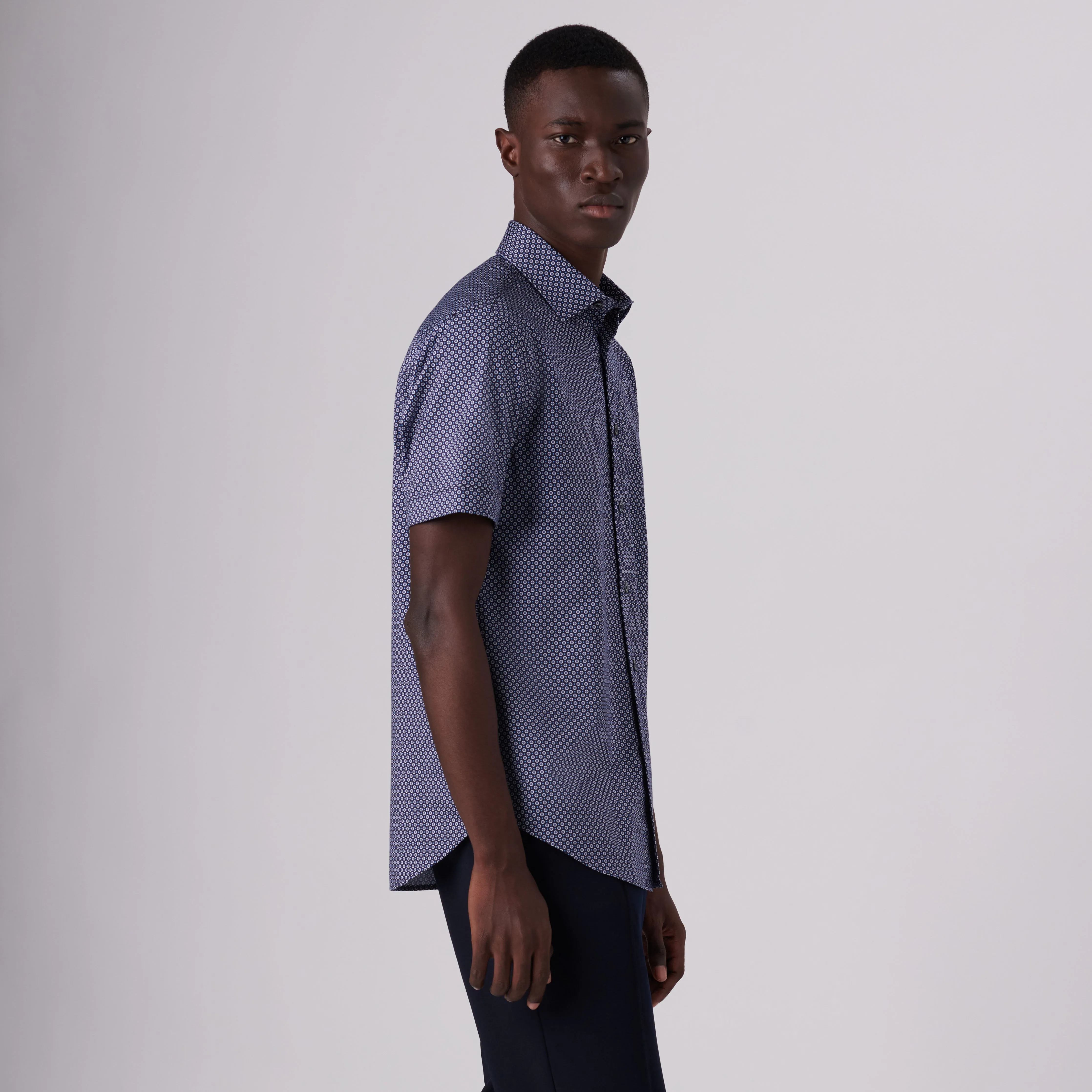 MILES Mandala Print OoohCotton Short Sleeve Shirt