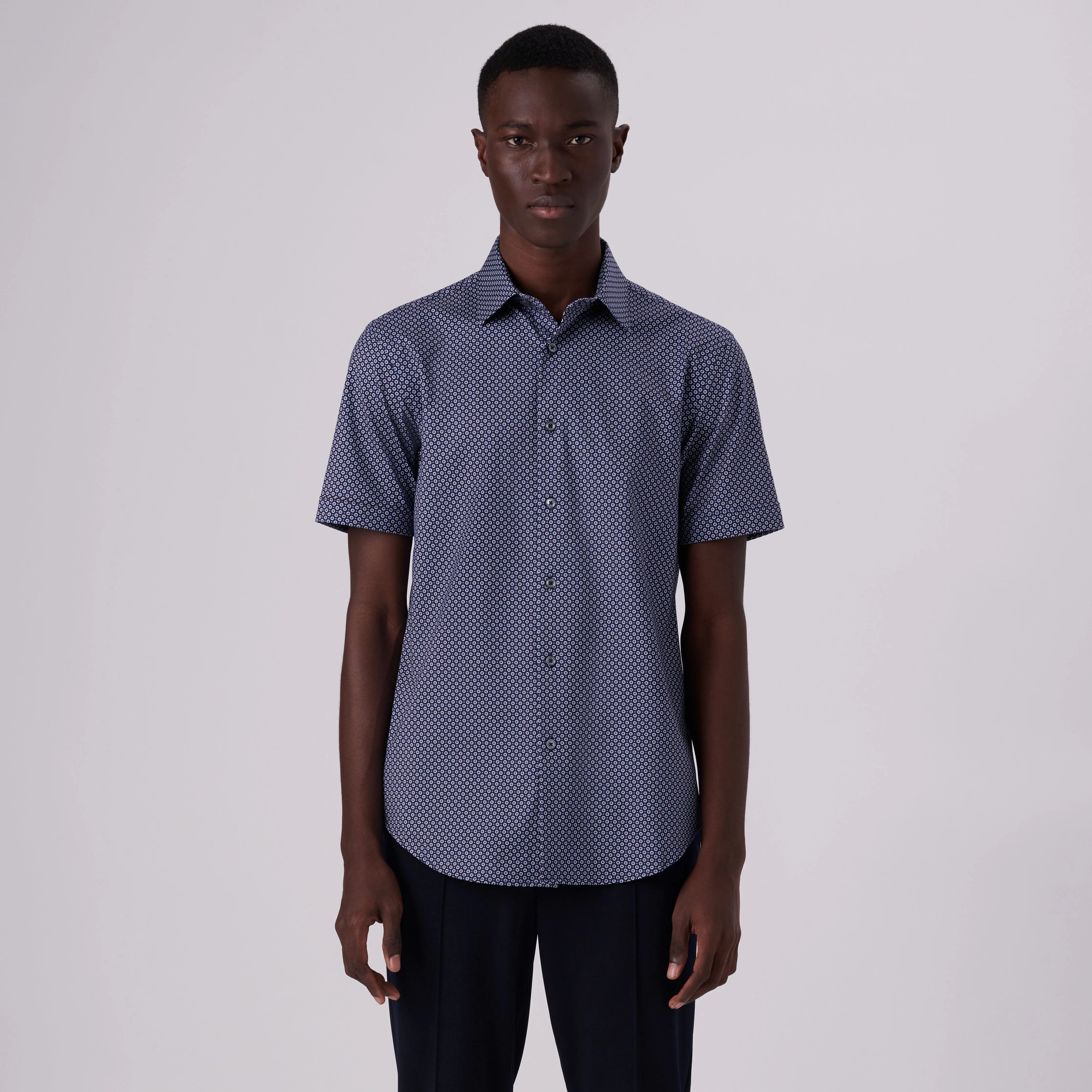 MILES Mandala Print OoohCotton Short Sleeve Shirt