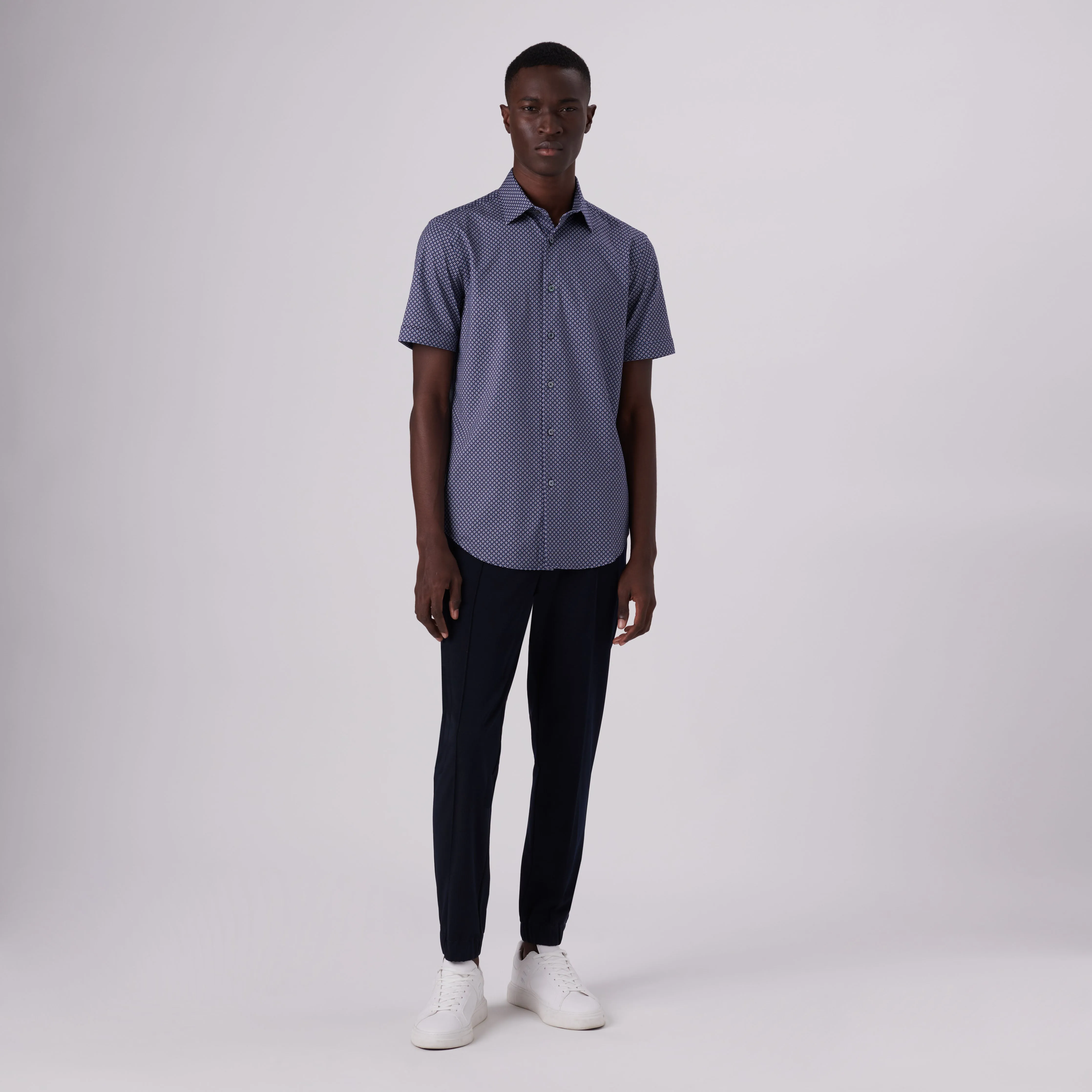 MILES Mandala Print OoohCotton Short Sleeve Shirt