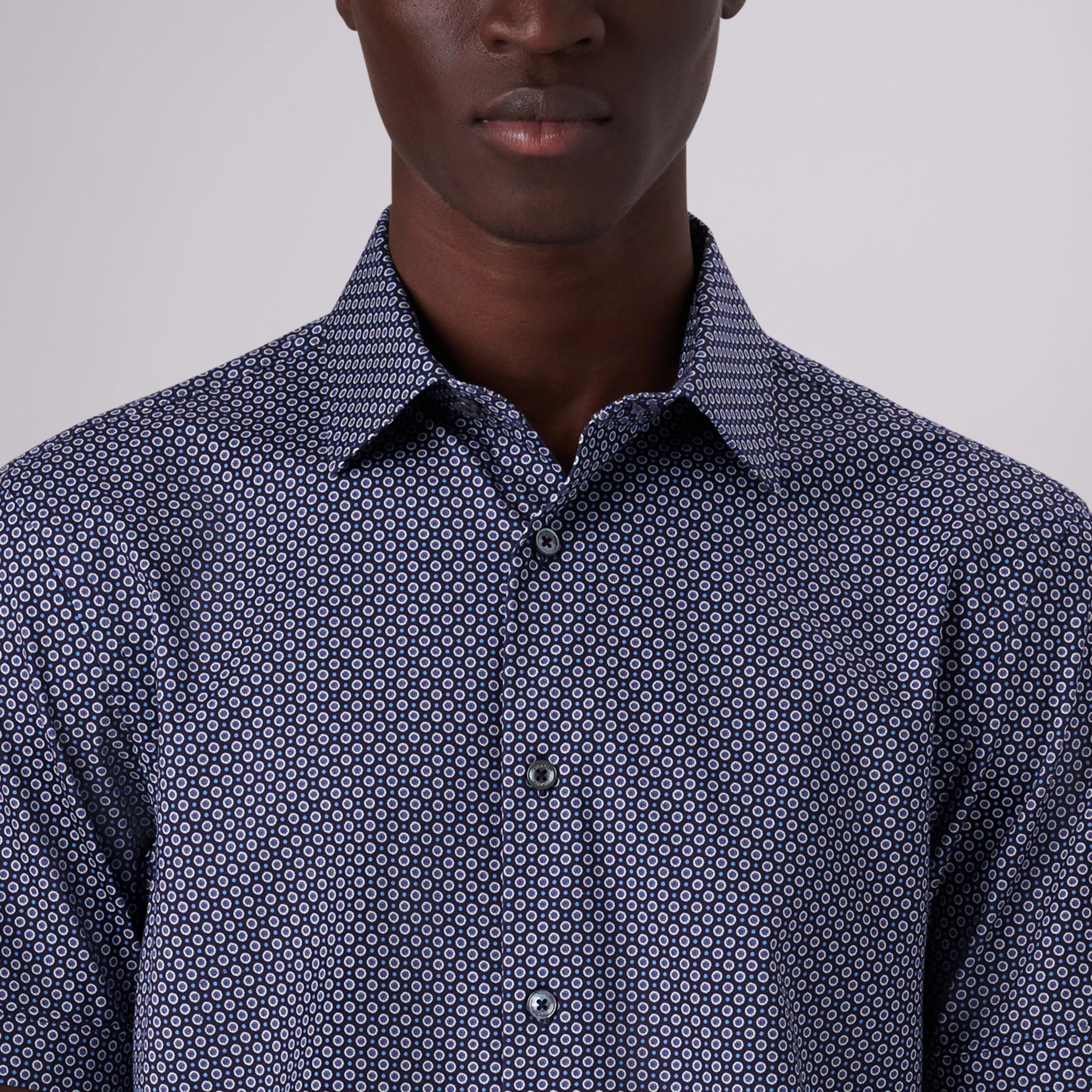 MILES Mandala Print OoohCotton Short Sleeve Shirt