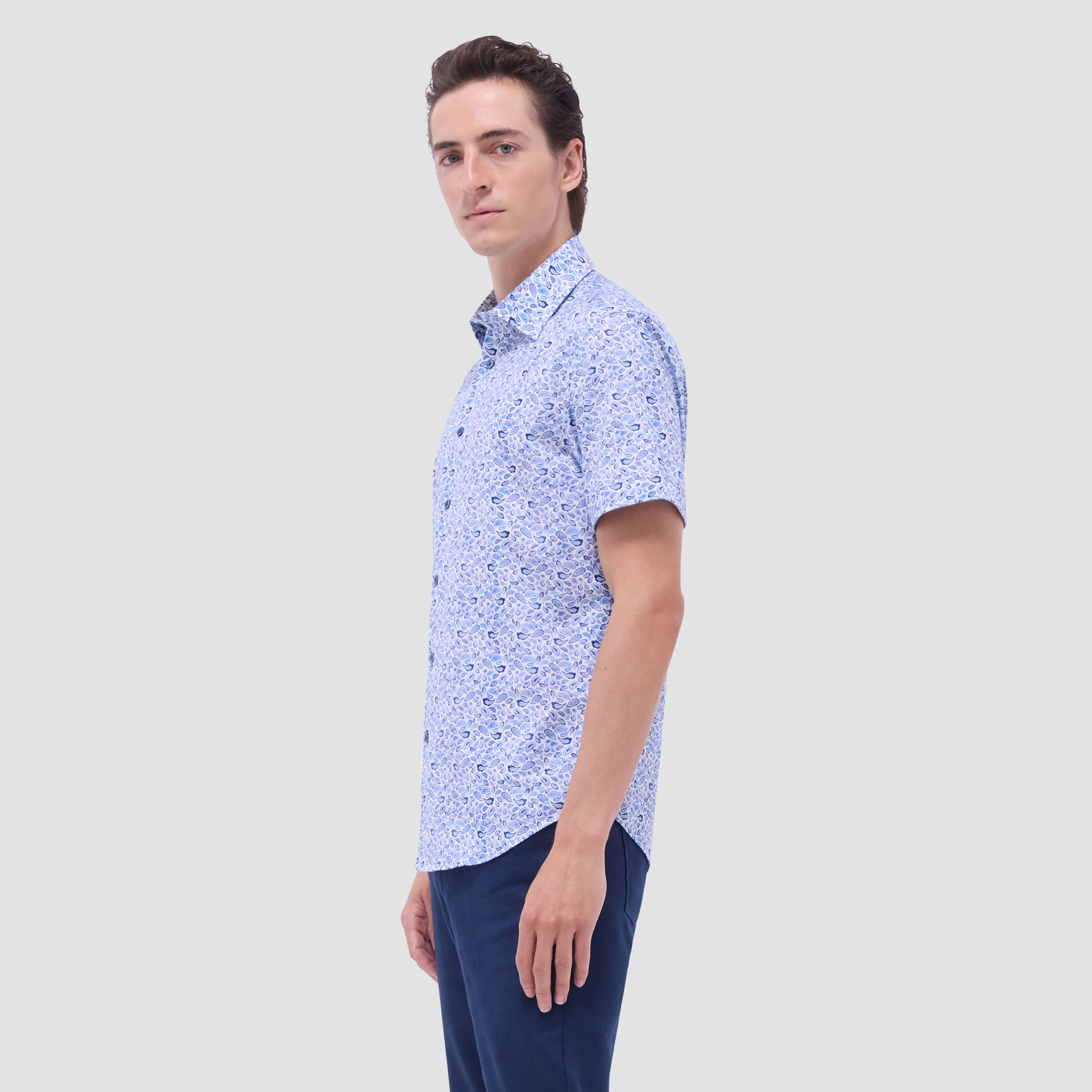 Miles Paisley OoohCotton Short -Sleeve Shirt