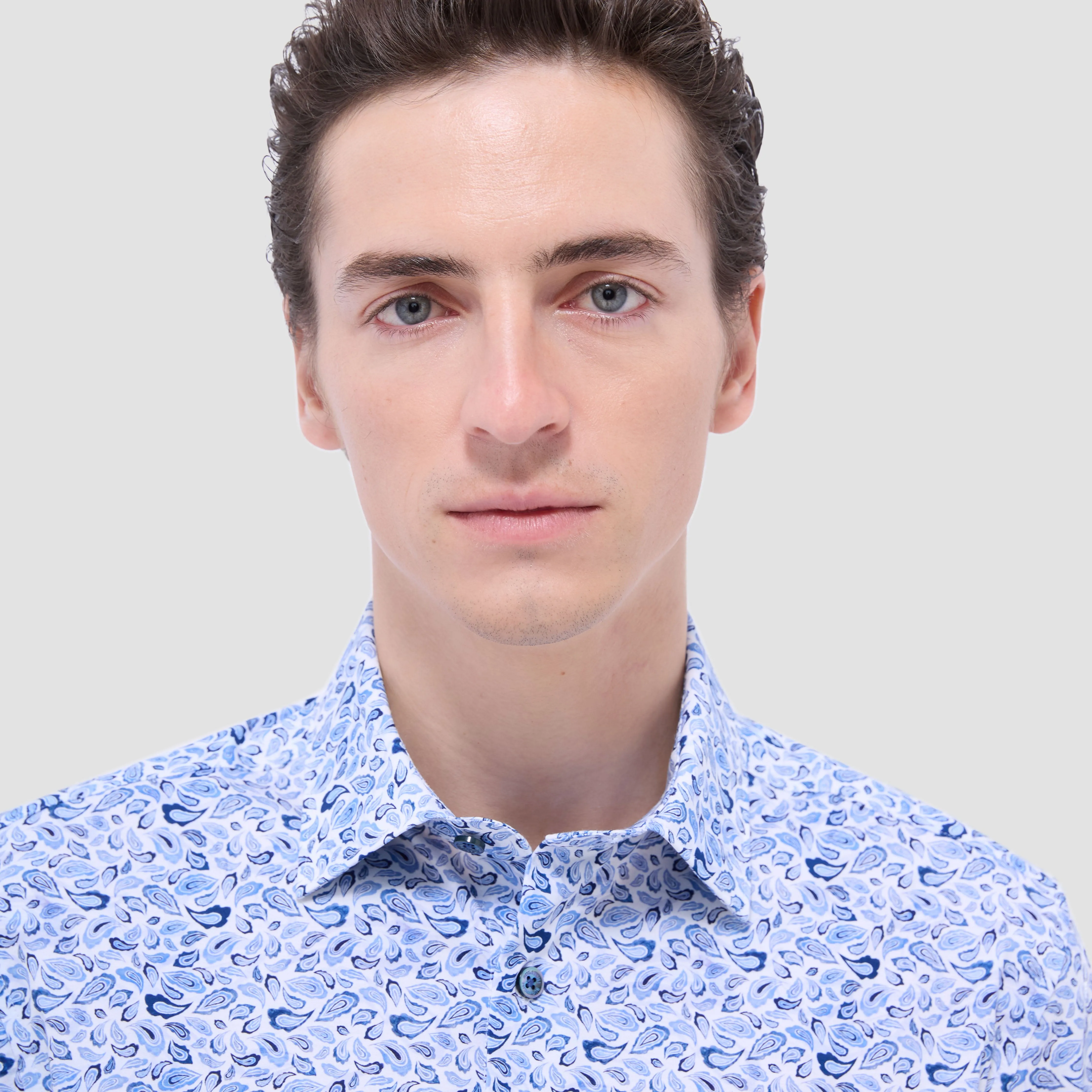 Miles Paisley OoohCotton Short -Sleeve Shirt