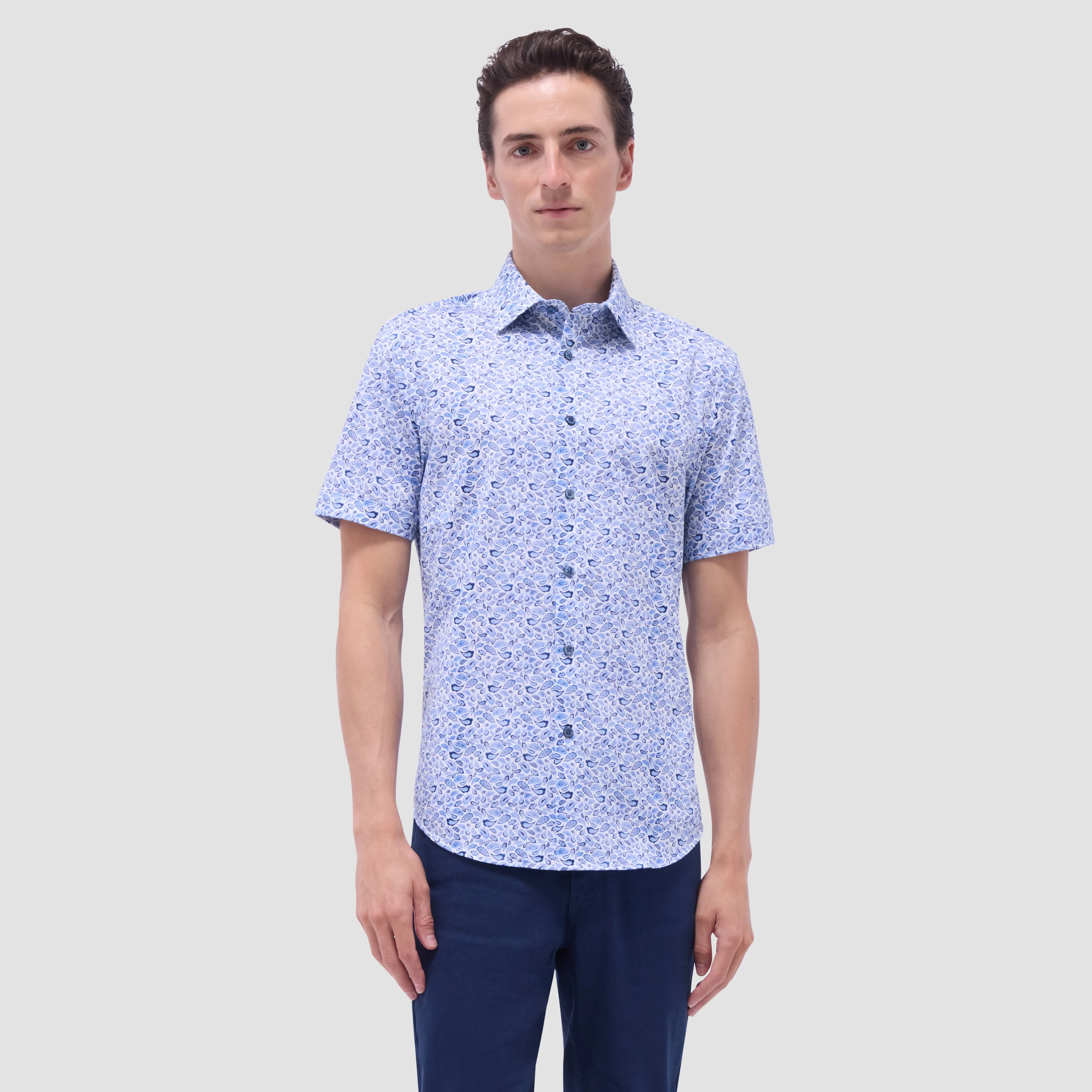 Miles Paisley OoohCotton Short -Sleeve Shirt