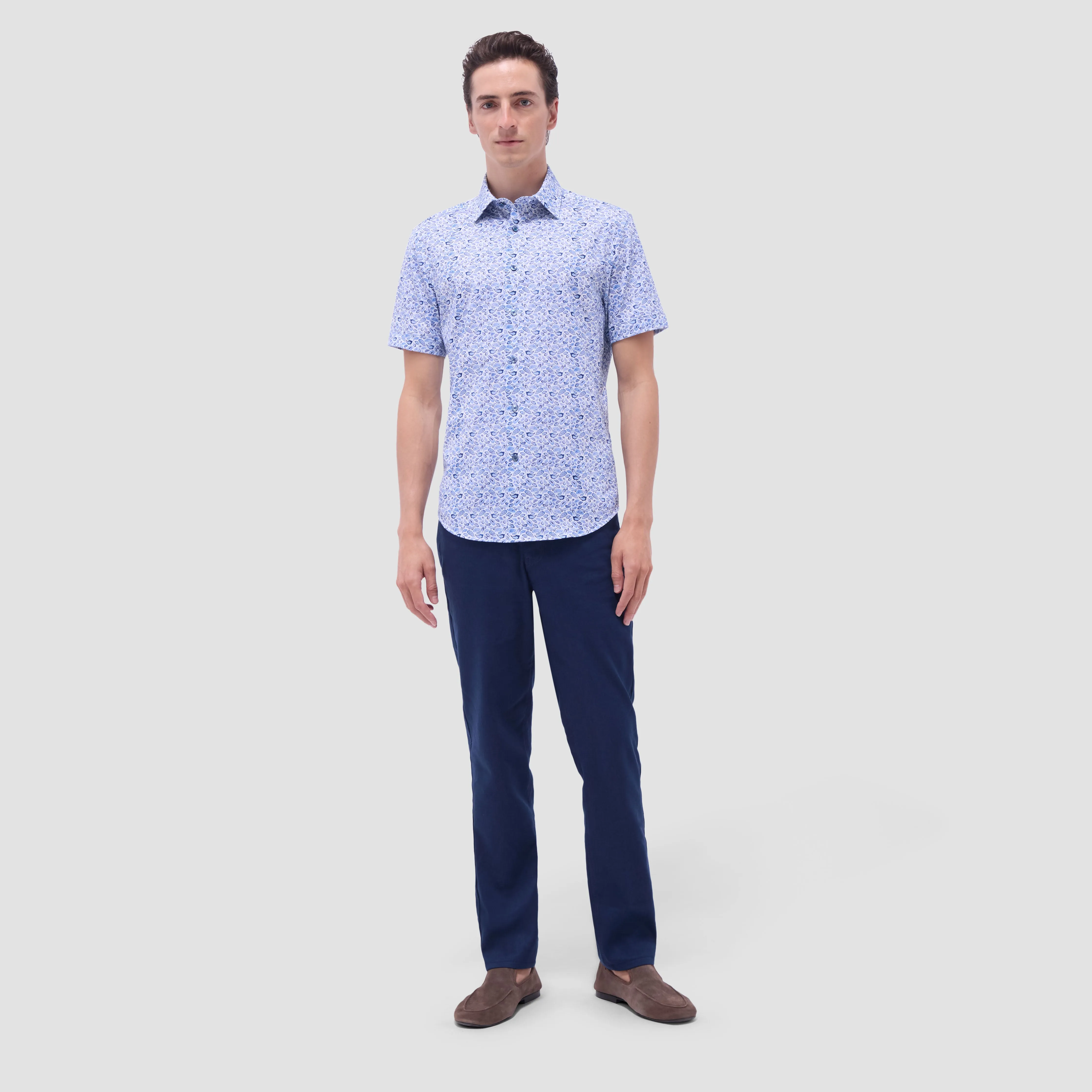 Miles Paisley OoohCotton Short -Sleeve Shirt