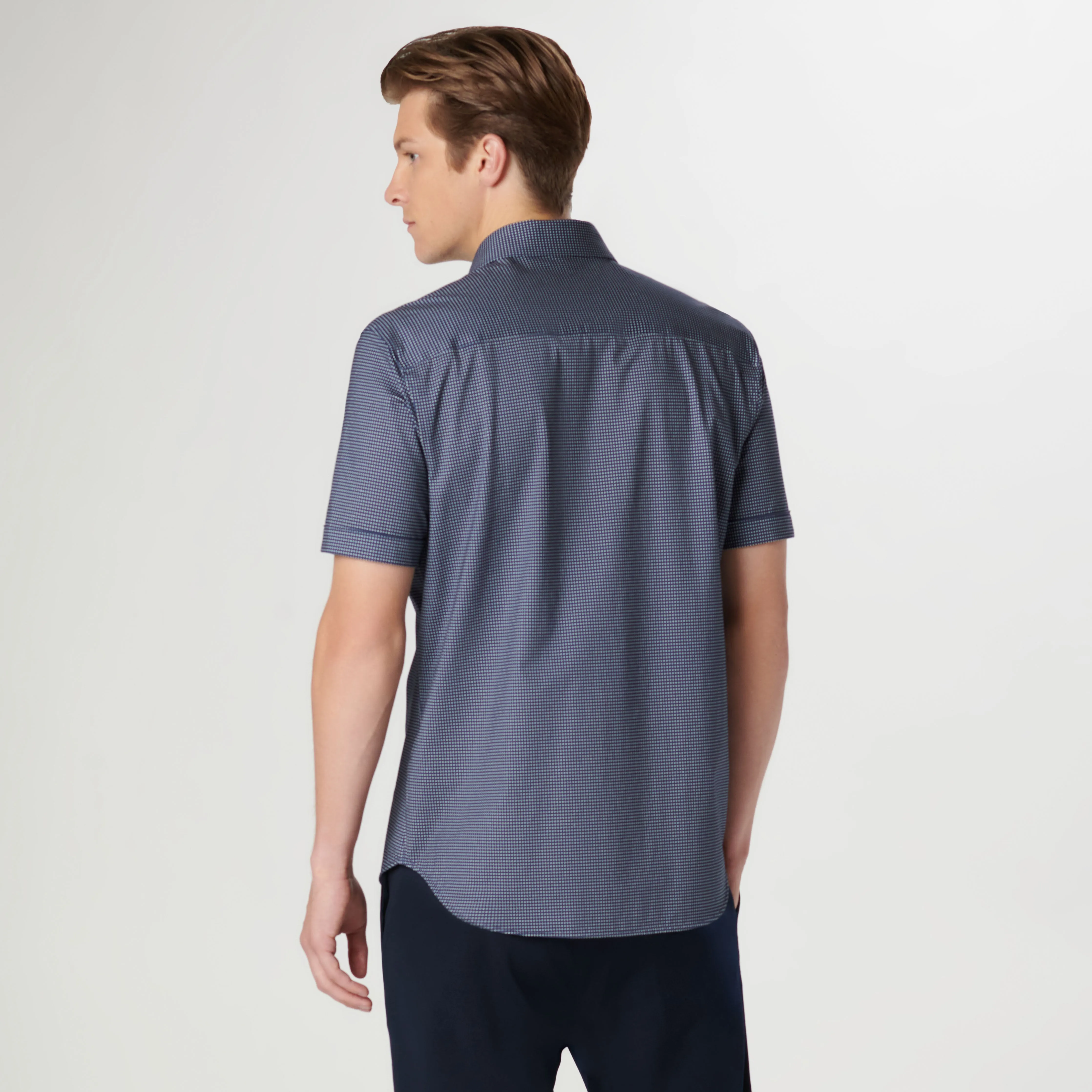Miles Pin Dot OoohCotton Short Sleeve Shirt
