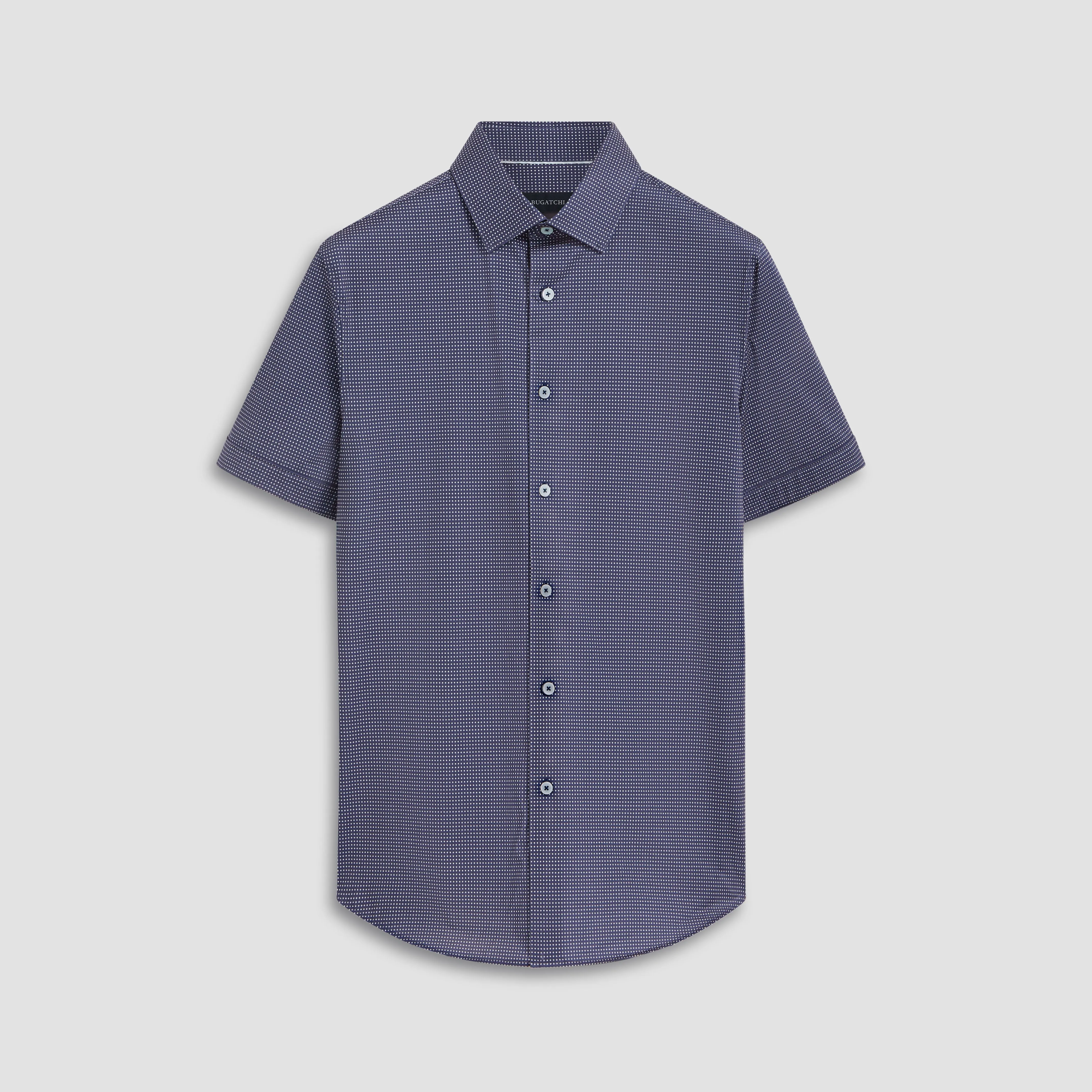 Miles Pin Dot OoohCotton Short Sleeve Shirt