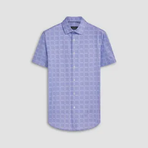 Miles Windowpane Check Print OoohCotton Short Sleeve Shirt