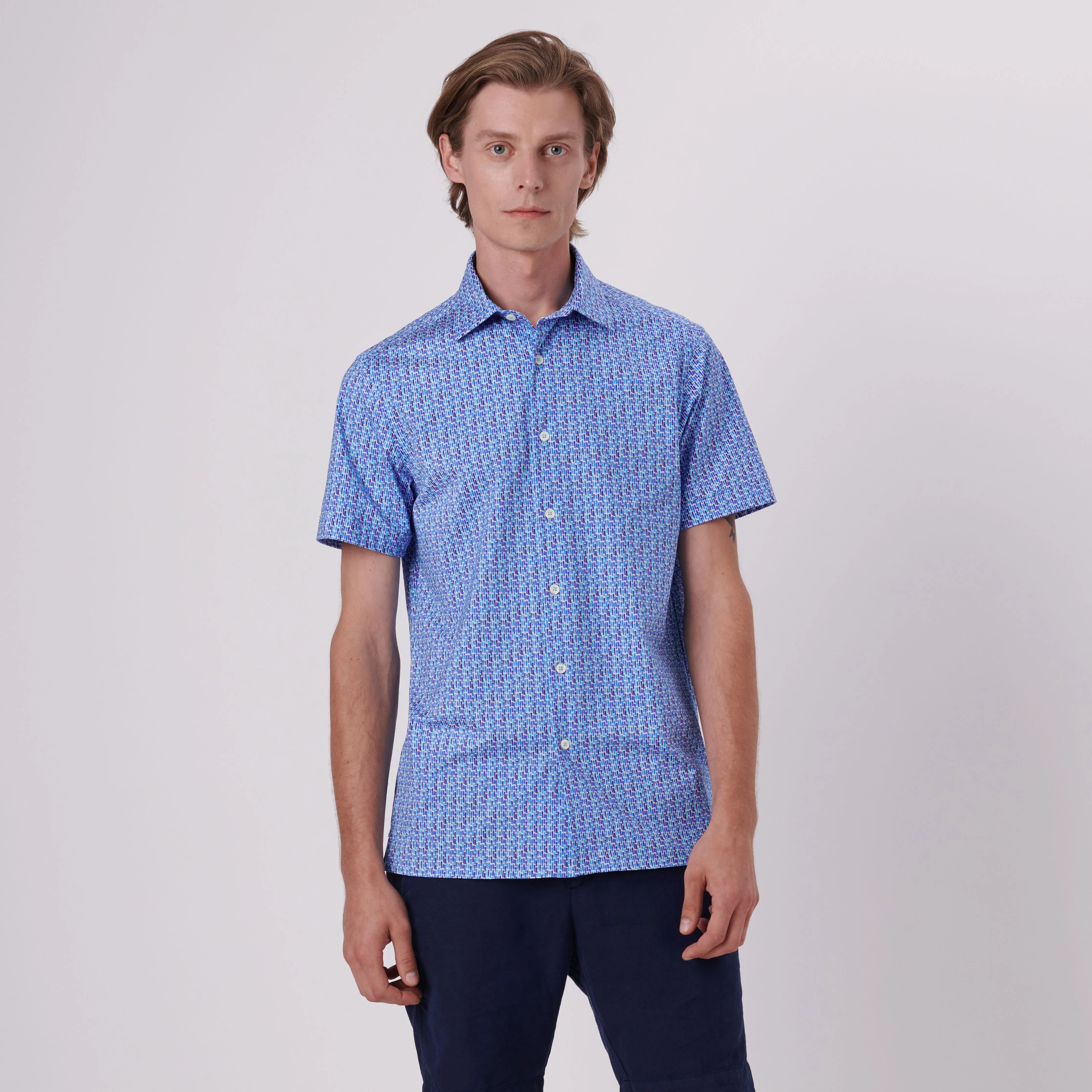 Milo Abstract Print OoohCotton Short Sleeve Shirt