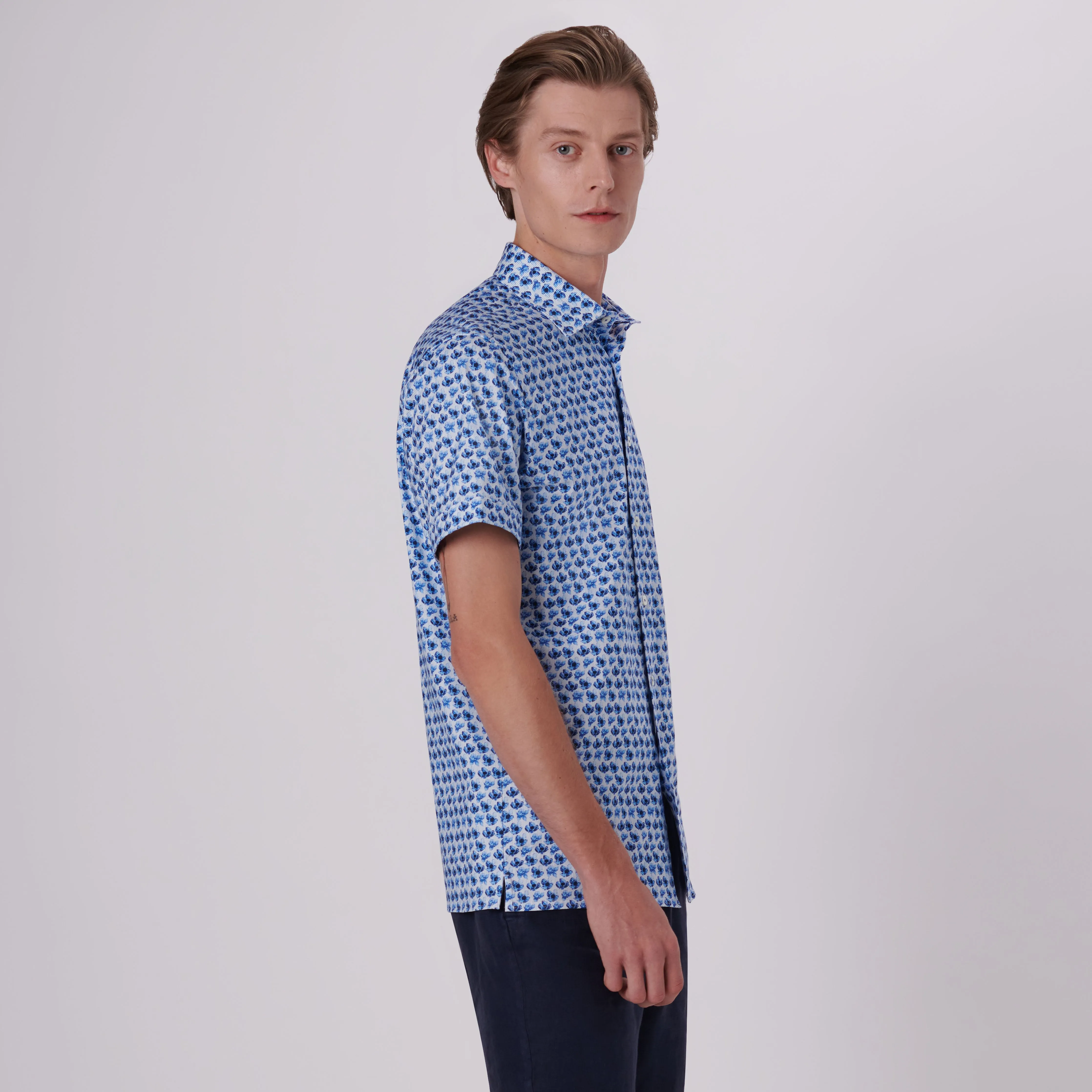 Milo Floral Print OoohCotton Short Sleeve Shirt