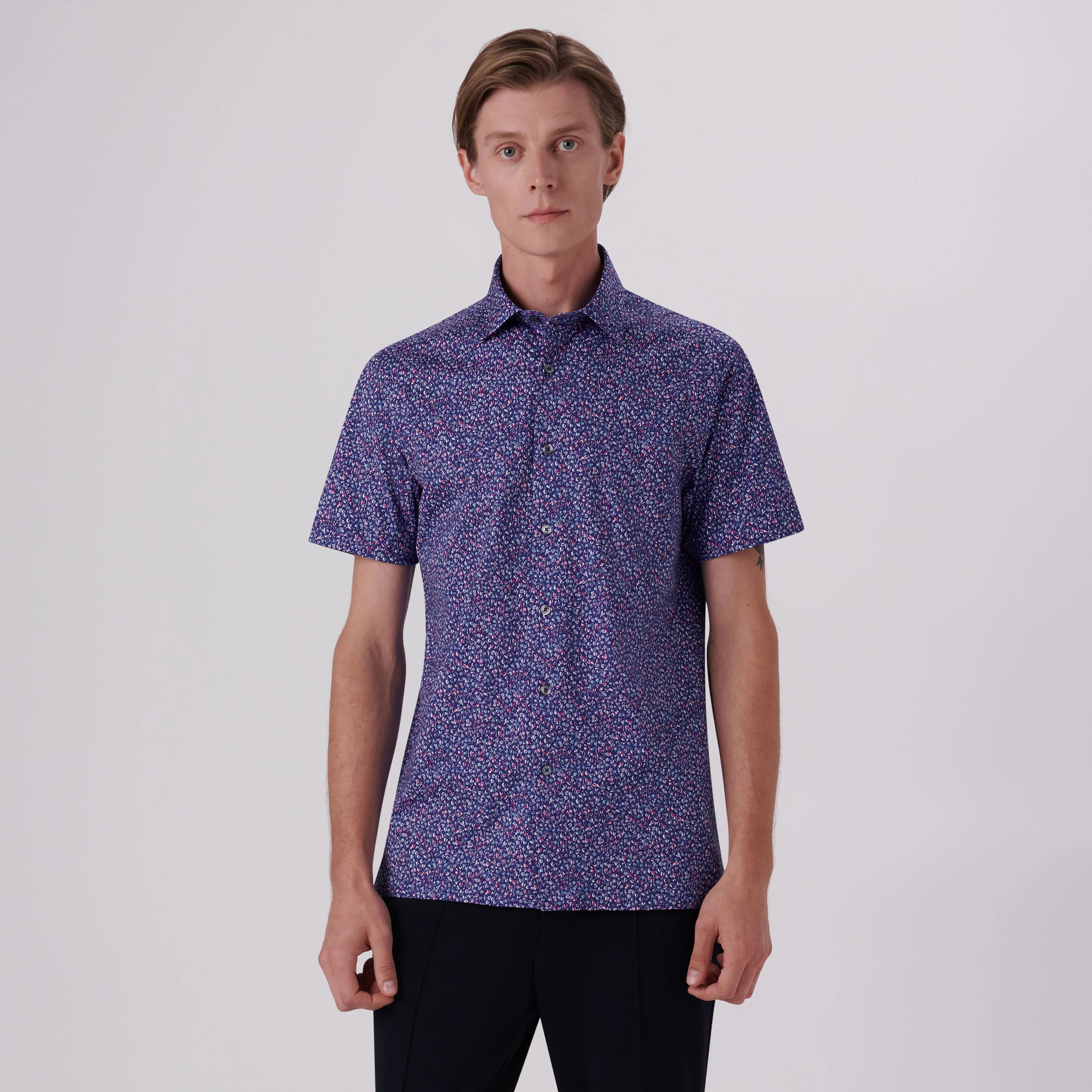 Milo Floral Print OoohCotton Short Sleeve Shirt
