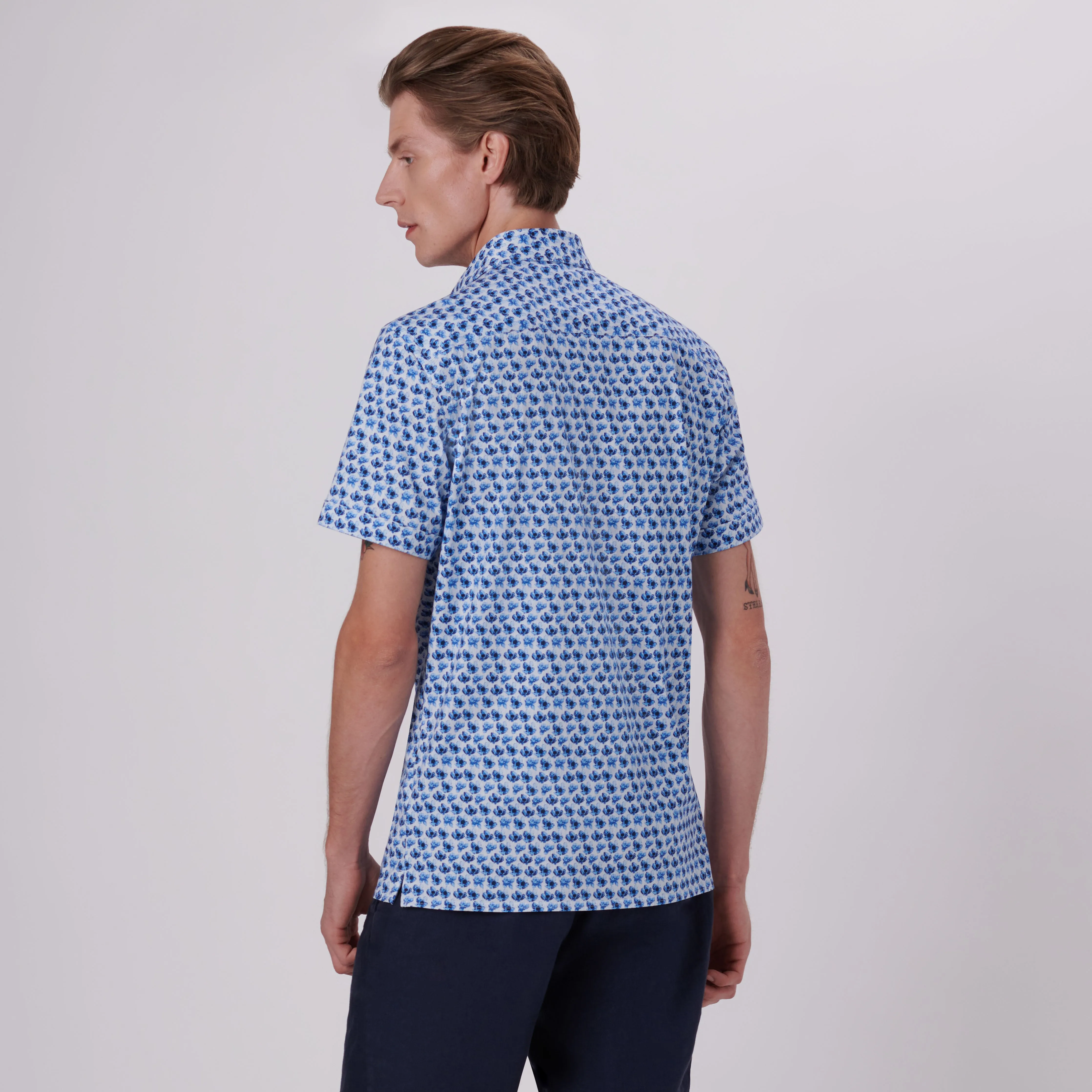 Milo Floral Print OoohCotton Short Sleeve Shirt