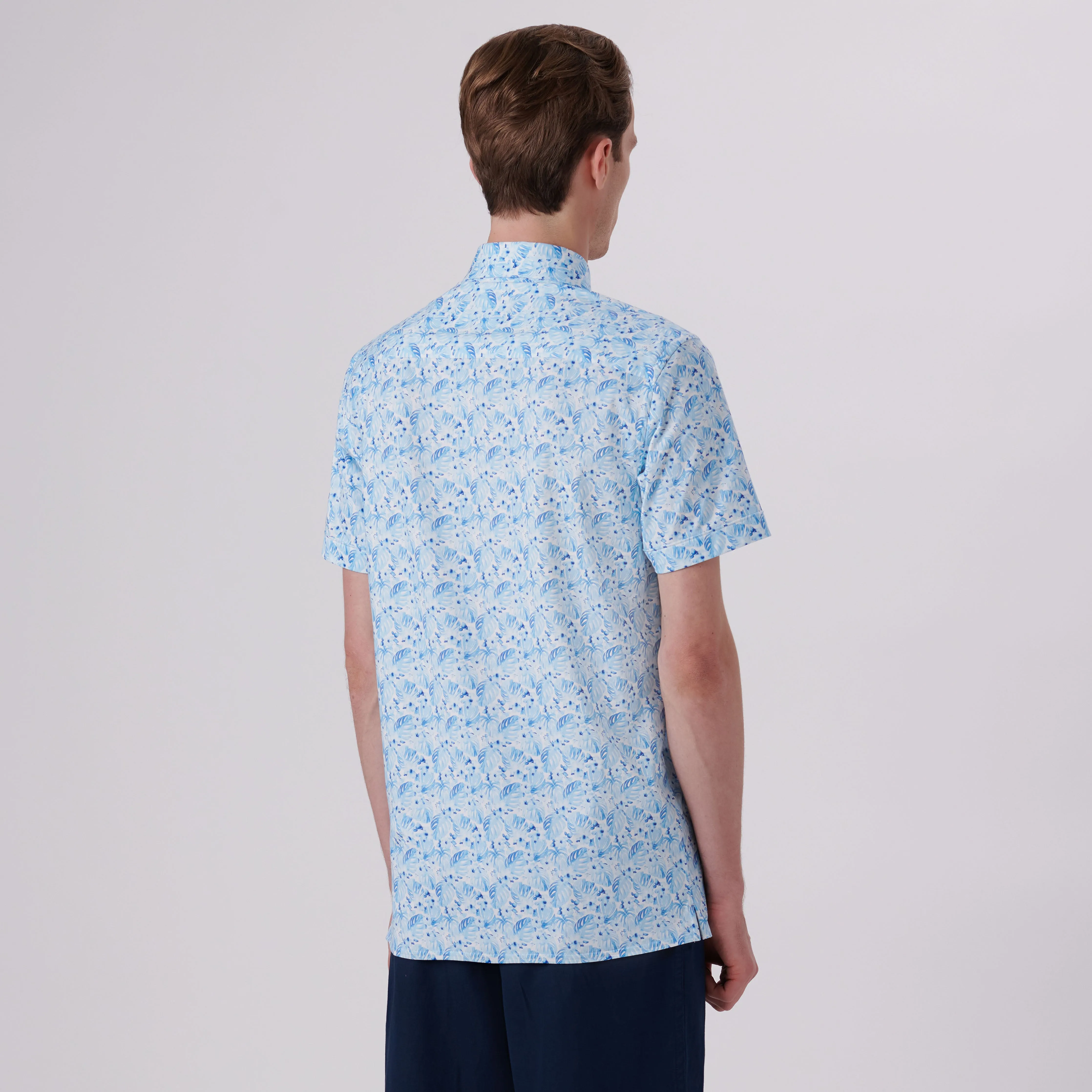 Milo Leaf Print OoohCotton Short Sleeve Shirt