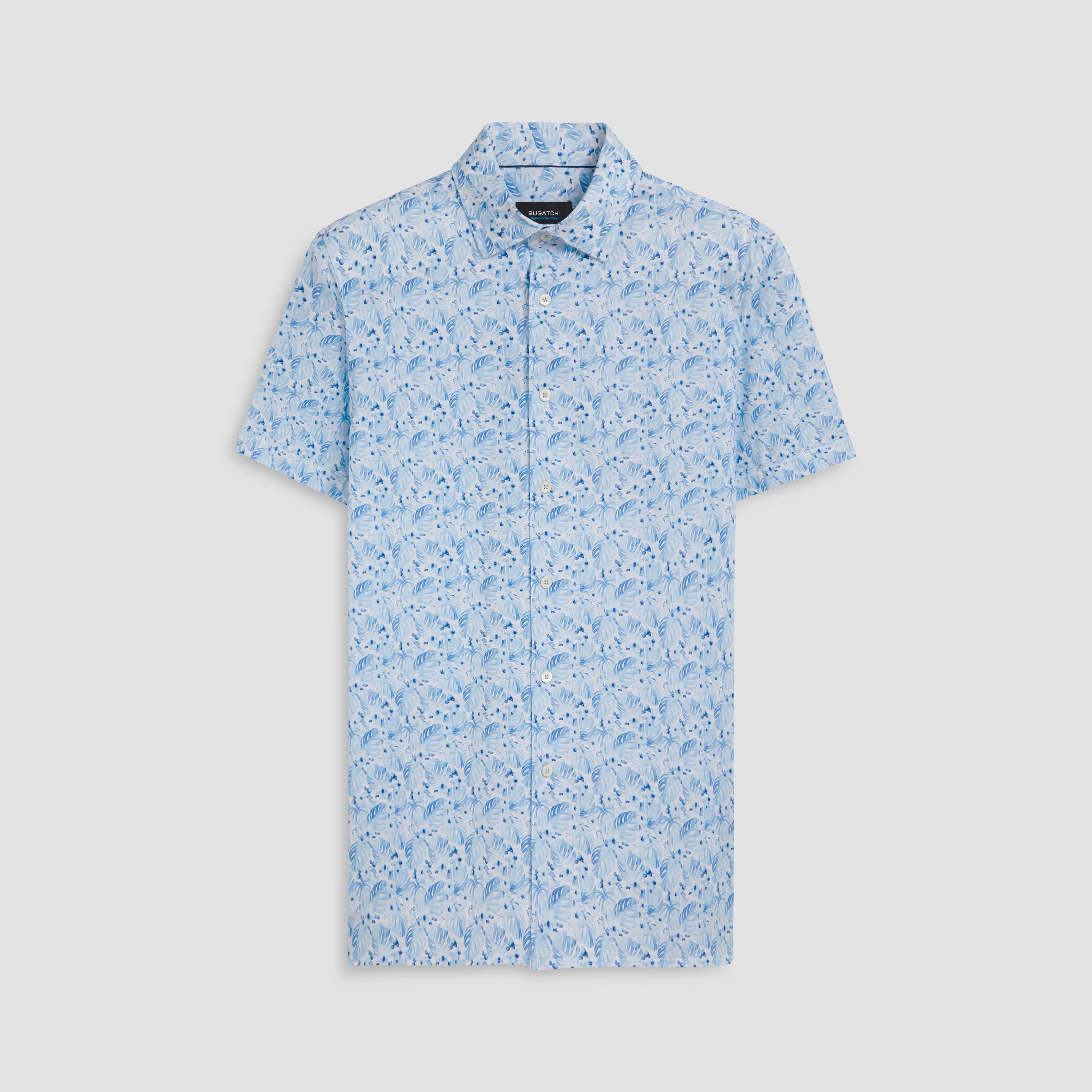 Milo Leaf Print OoohCotton Short Sleeve Shirt